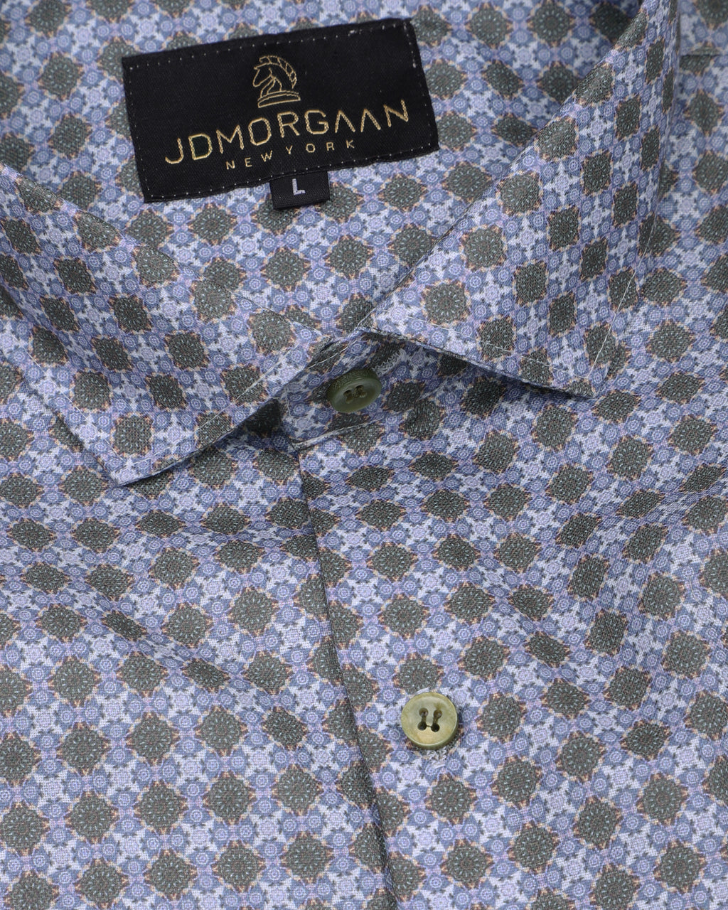 Fancy Print Grey Printed Premium Cotton Shirt
