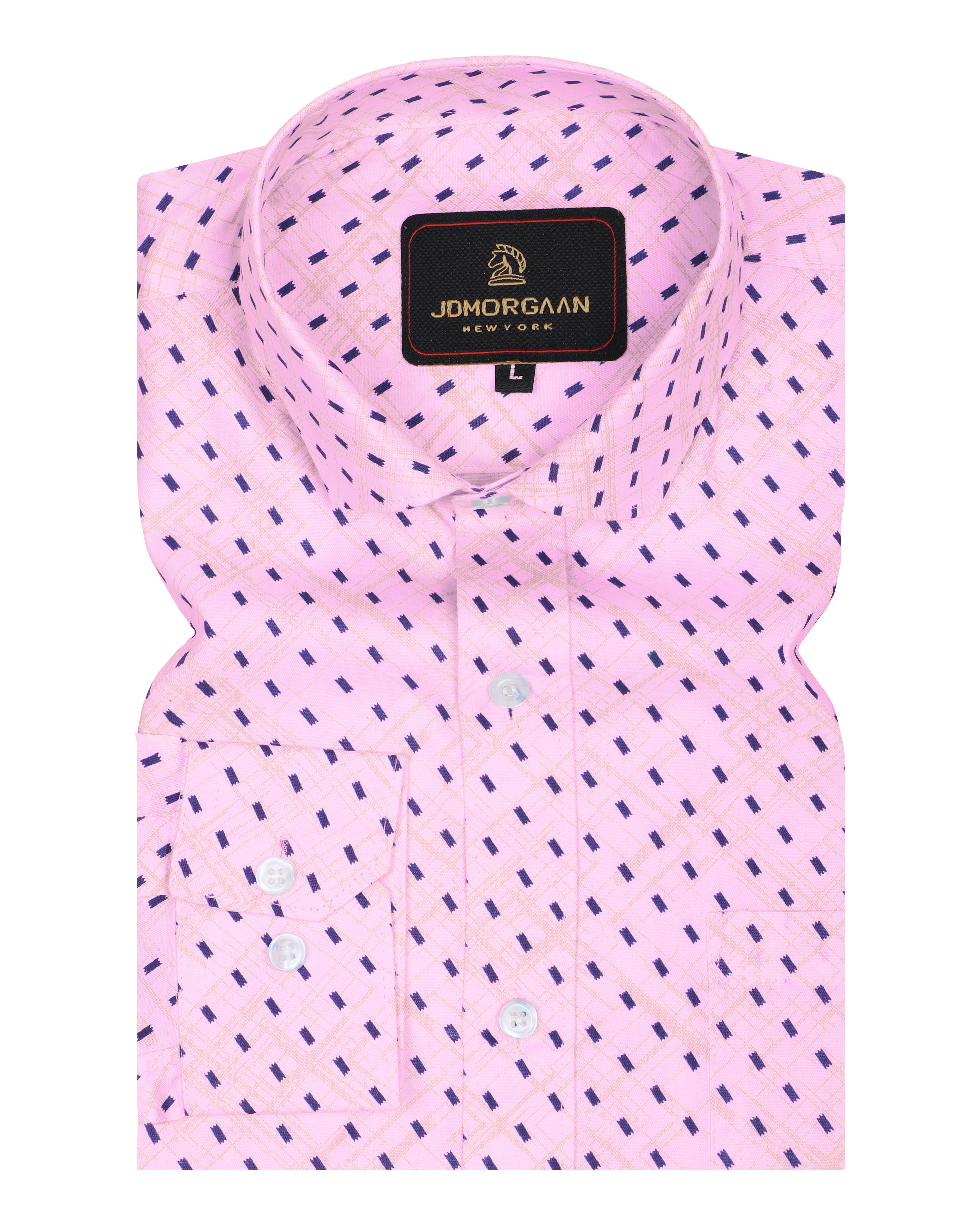 Pink Print Premium Cotton Shirt