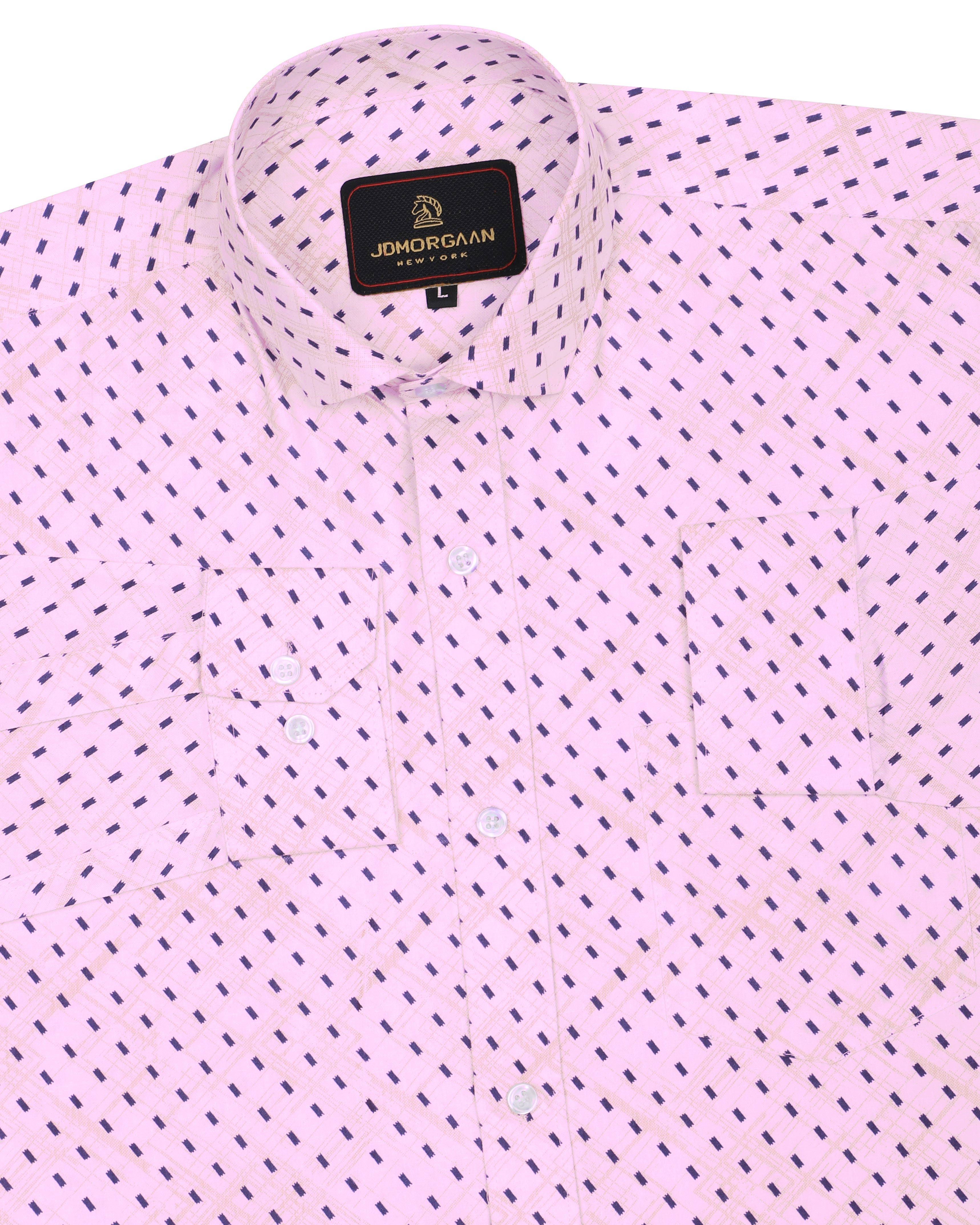 Pink Print Premium Cotton Shirt
