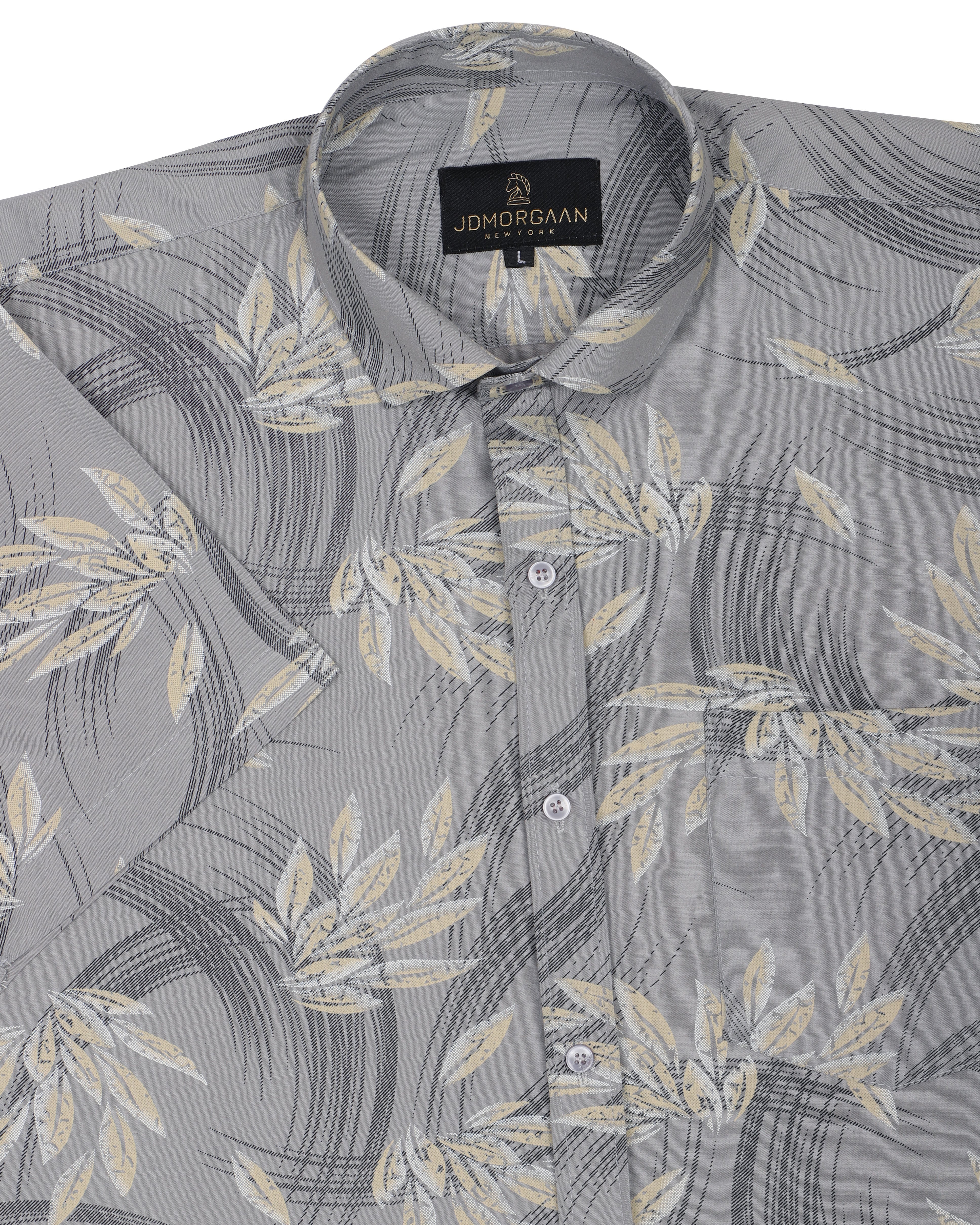 Half Sleeve's Rayon Greyish Floral print