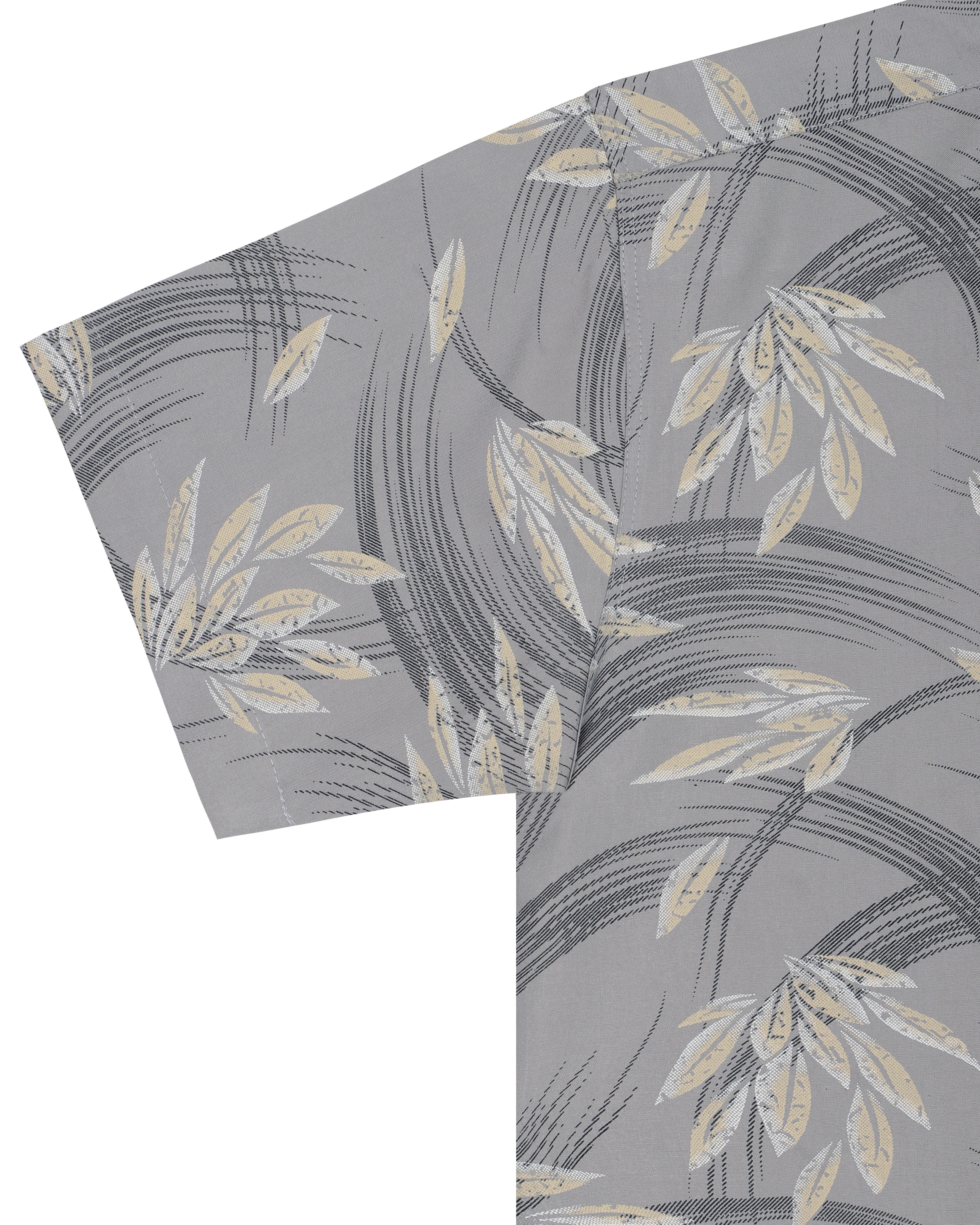 Half Sleeve's Rayon Greyish Floral print