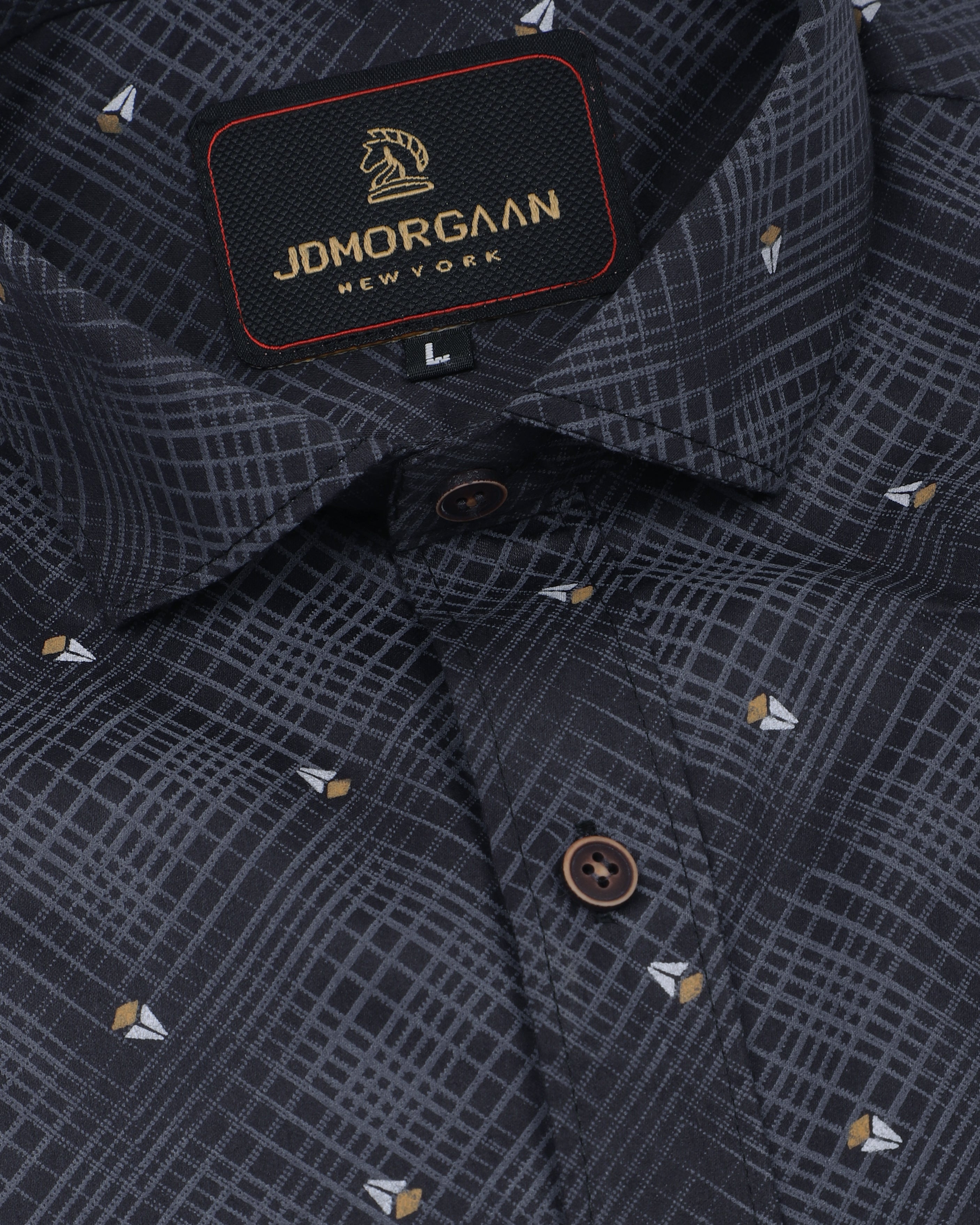 Black Print Premium Cotton Shirt