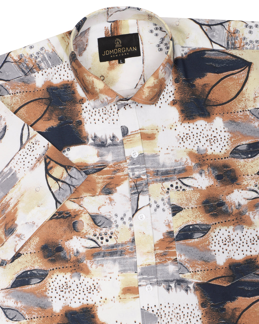 Half Sleeve's White Multicolor print