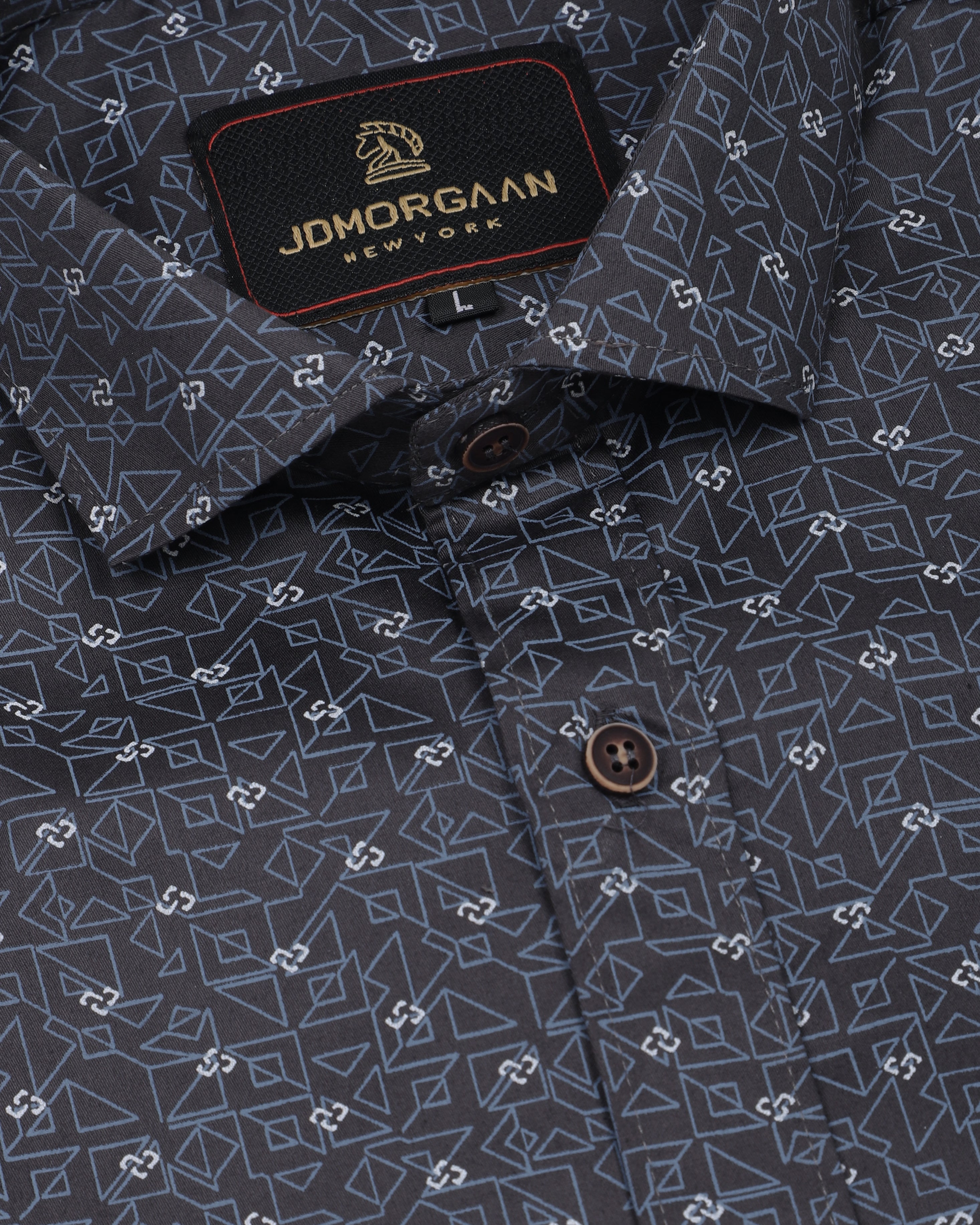 Black Giza Print Premium Cotton Shirt