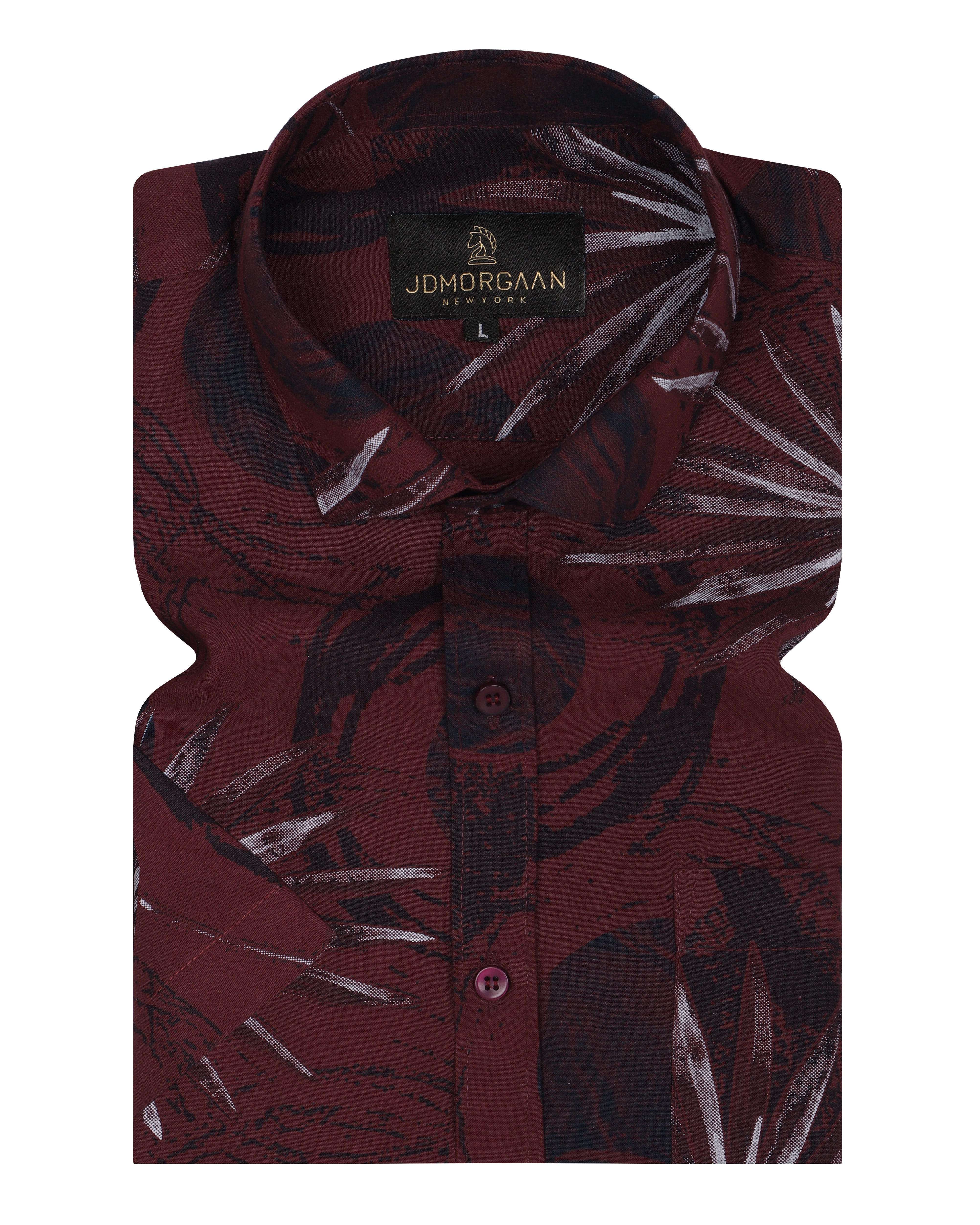 Half Sleeve's Reddish Marron Floral print