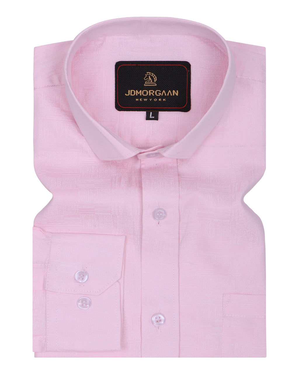 Light Pink Slub Pure Cotton Shirt