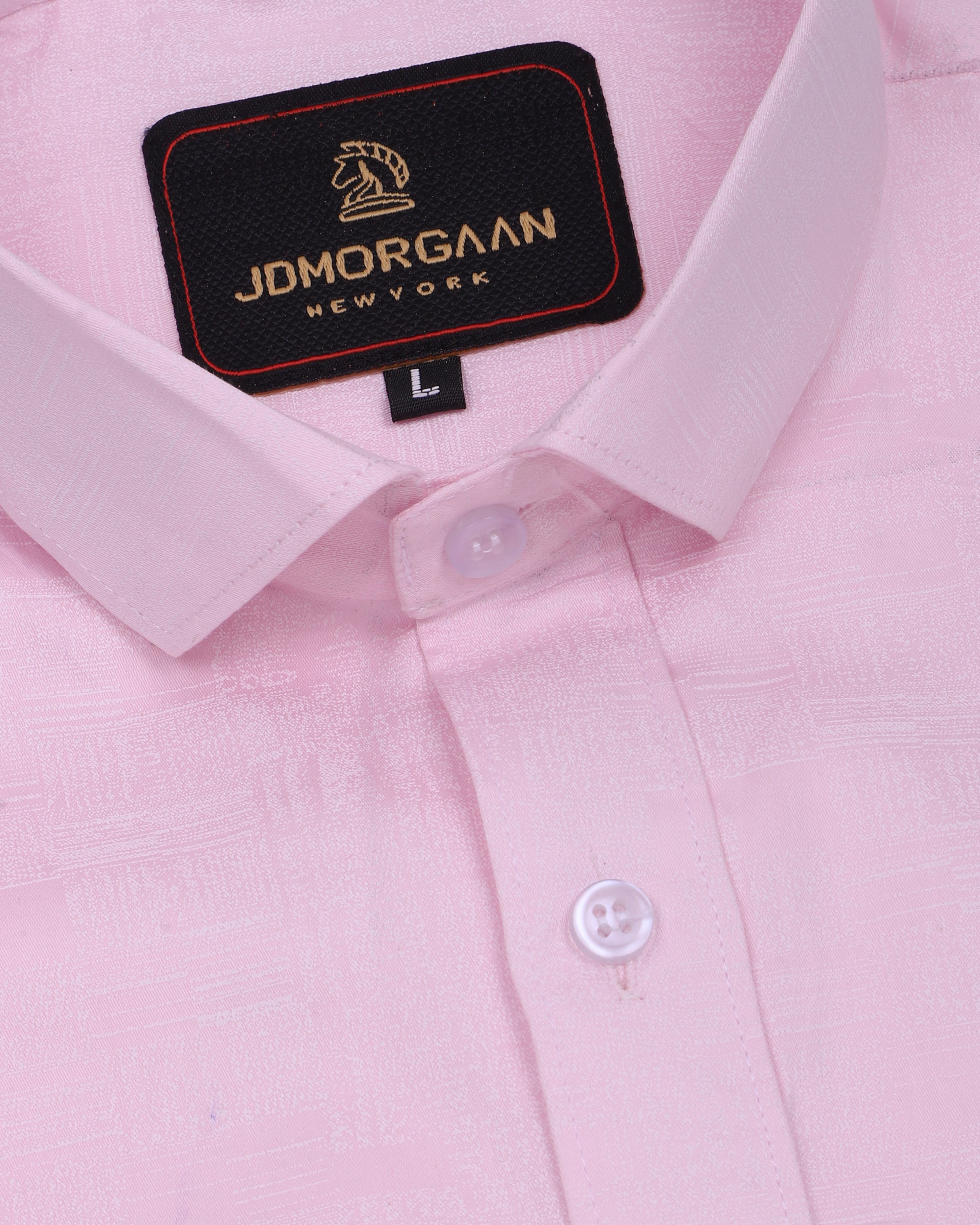 Light Pink Slub Pure Cotton Shirt