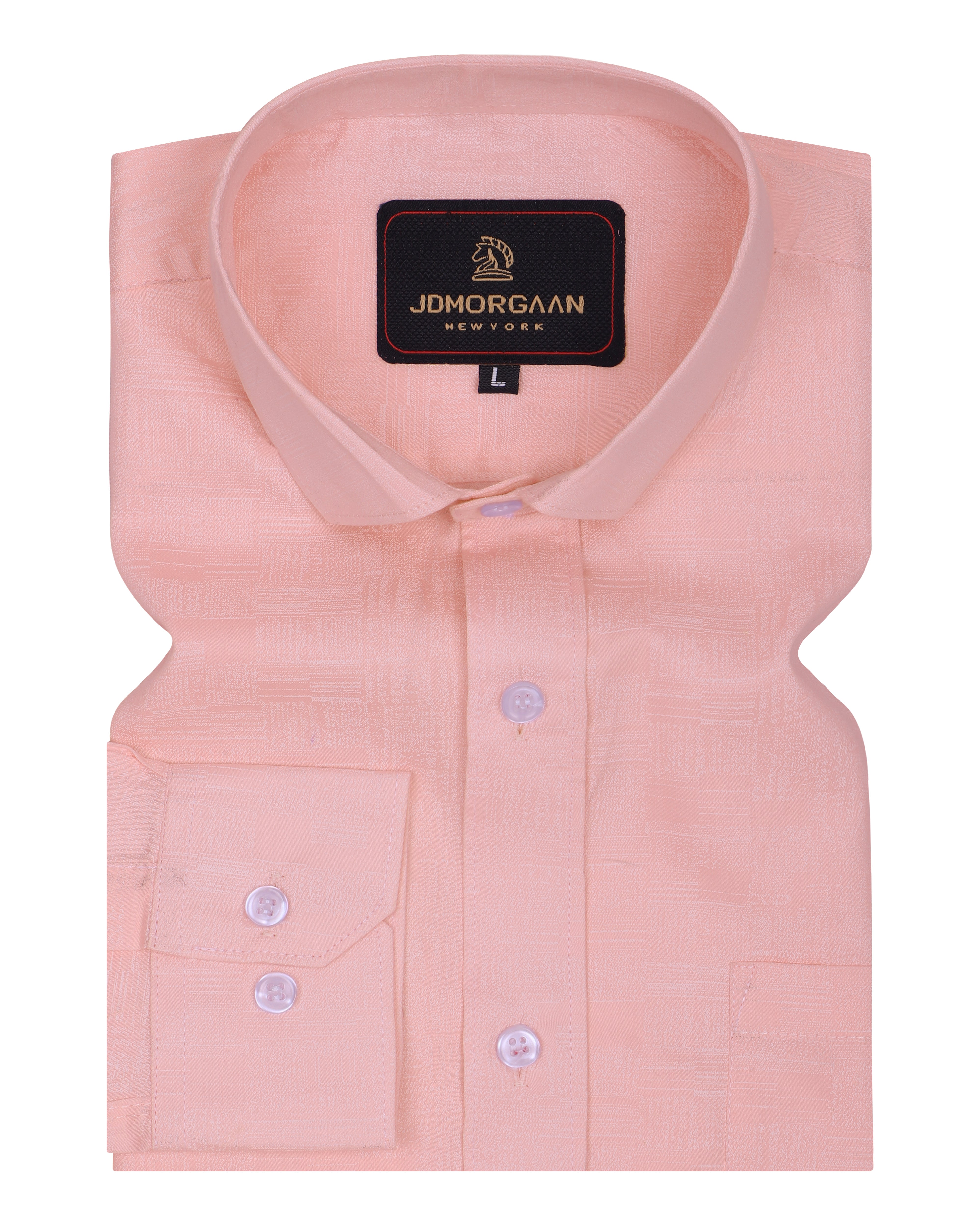 Peach Colour plain Pure Cotton Shirt