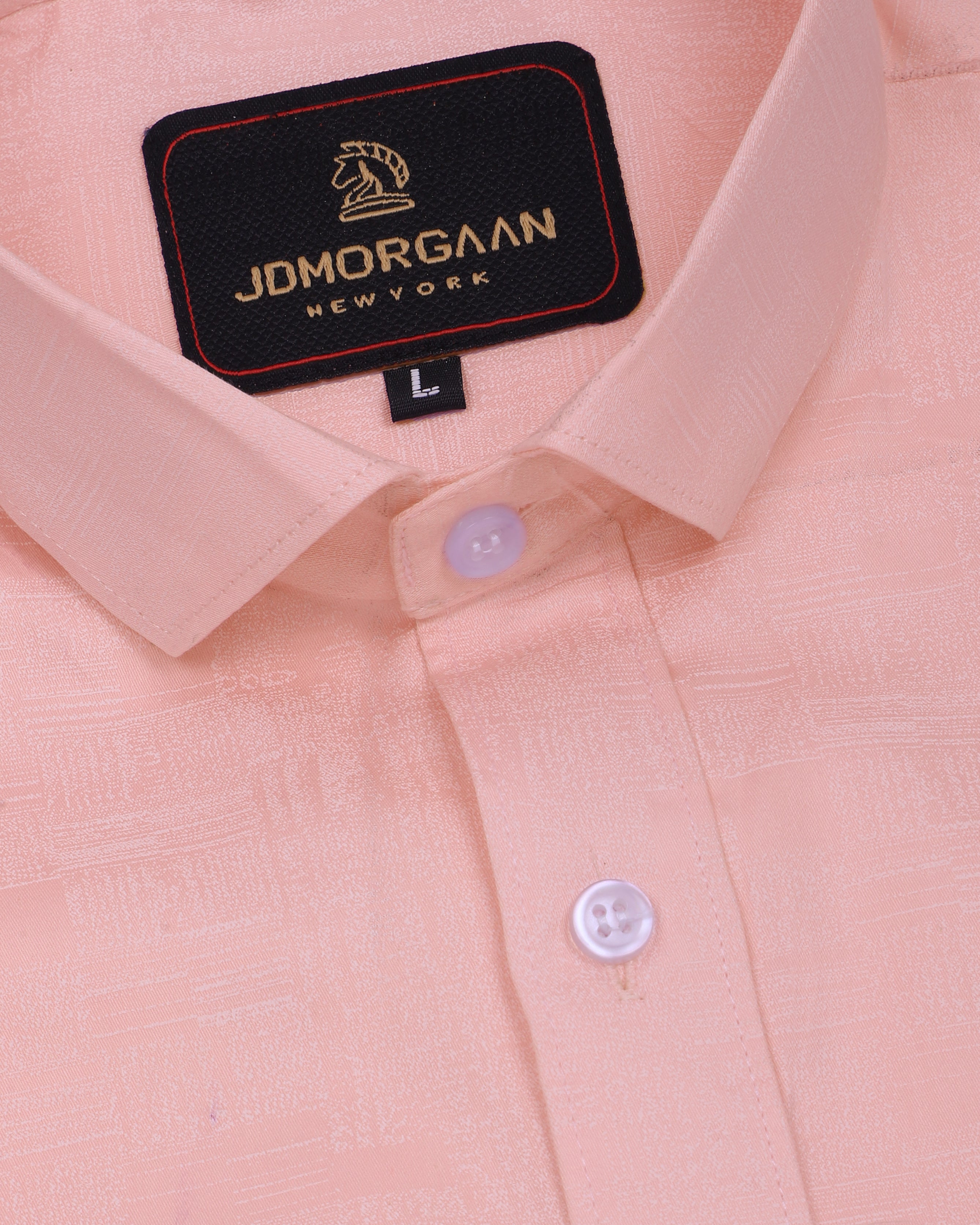 Peach Colour plain Pure Cotton Shirt