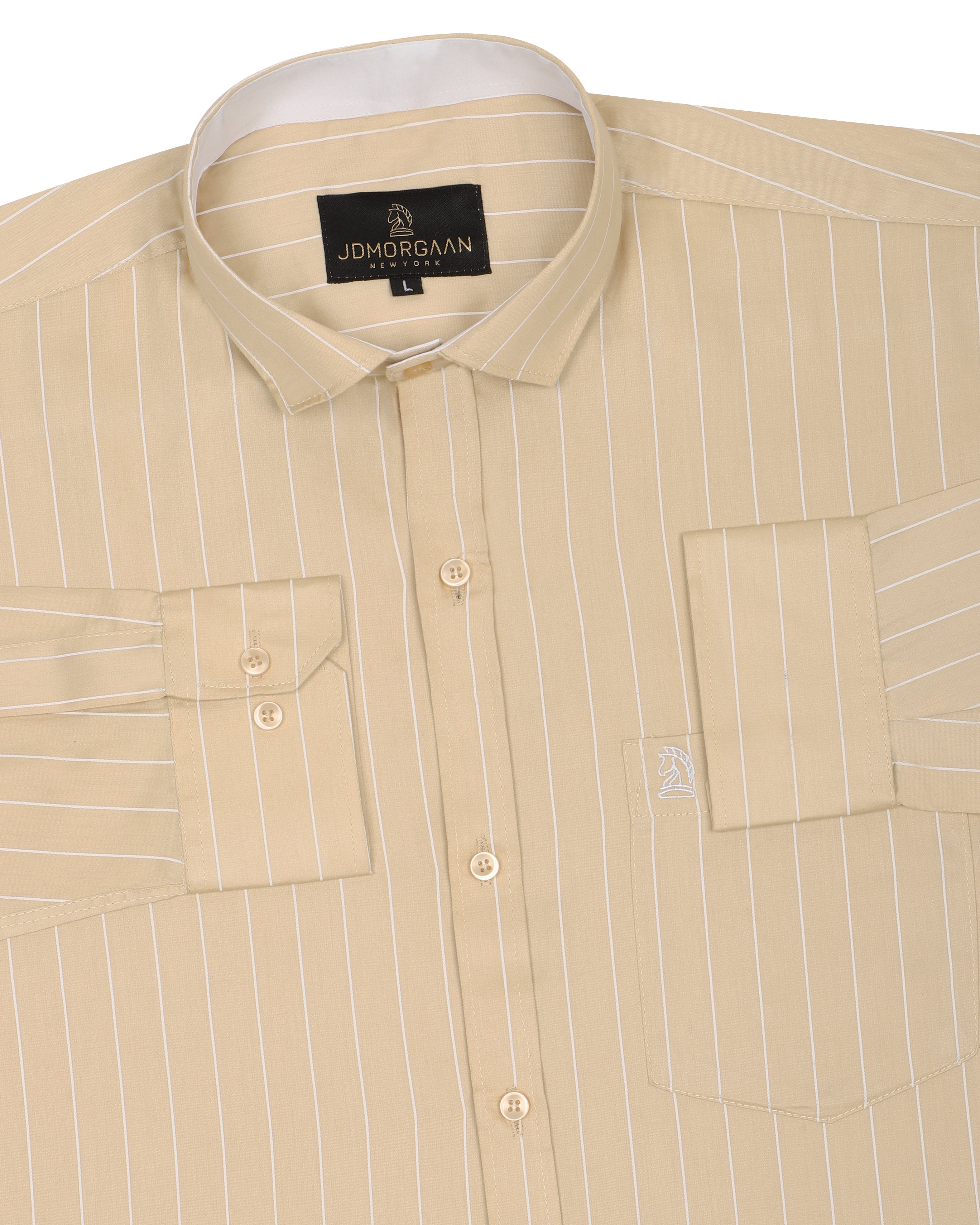Caramel Twill Giza  Lining Premium Cotton Shirt