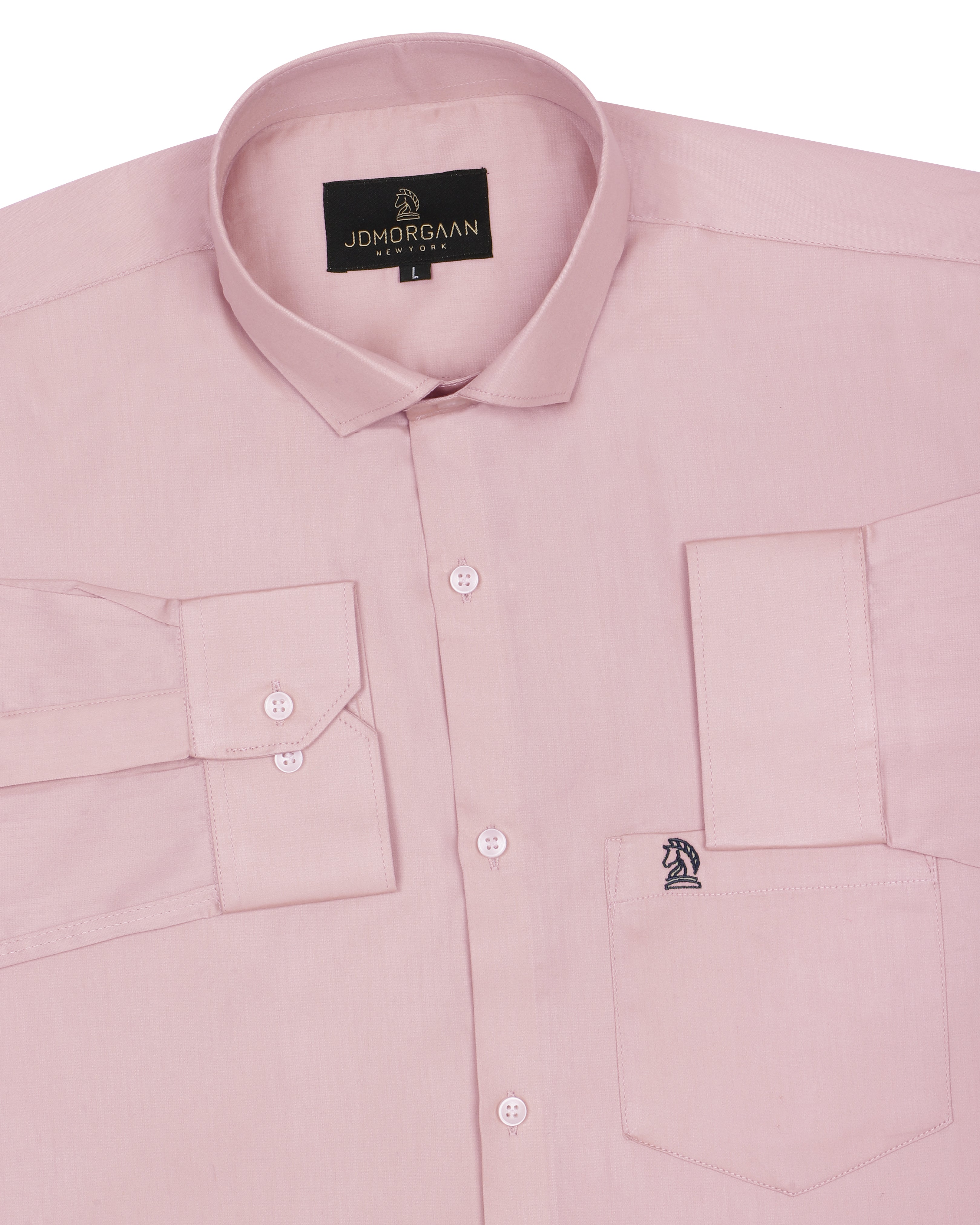 Perl Puce Color plain Pure Cotton Shirt