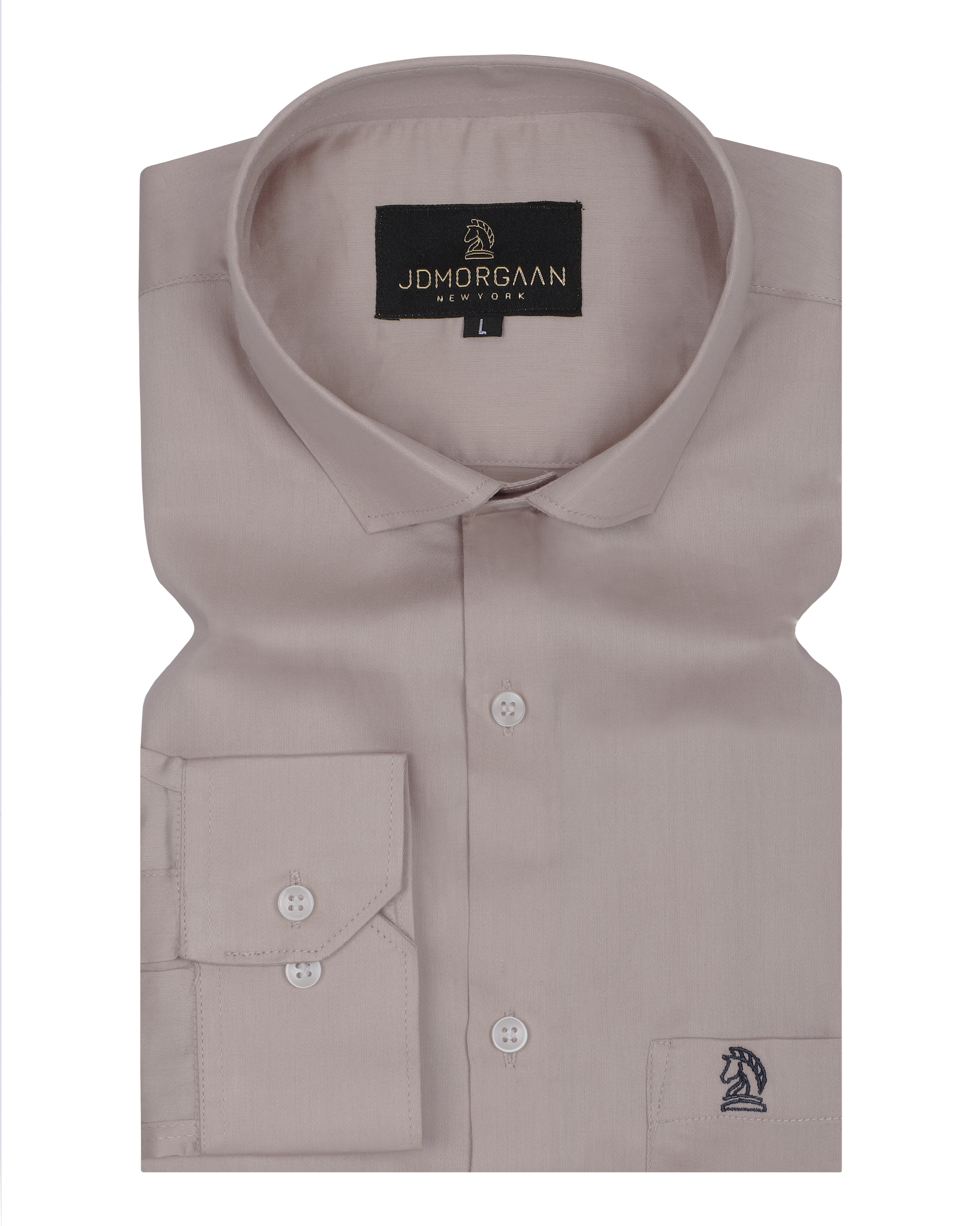 Ash Gray Color plain Pure Cotton Shirt