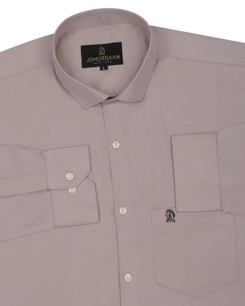 Ash Gray Color plain Pure Cotton Shirt