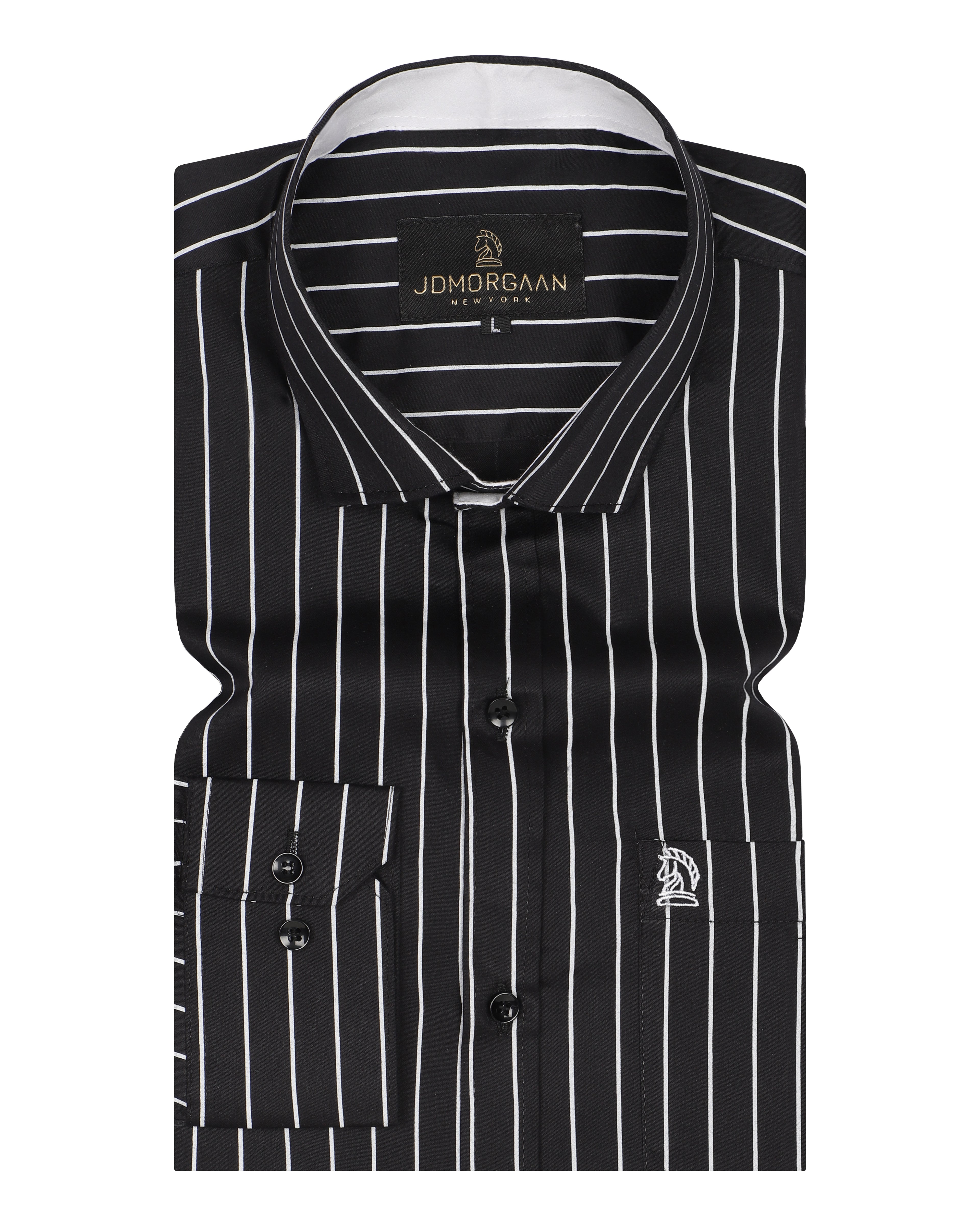 Black Twill Giza  Lining Premium Cotton Shirt
