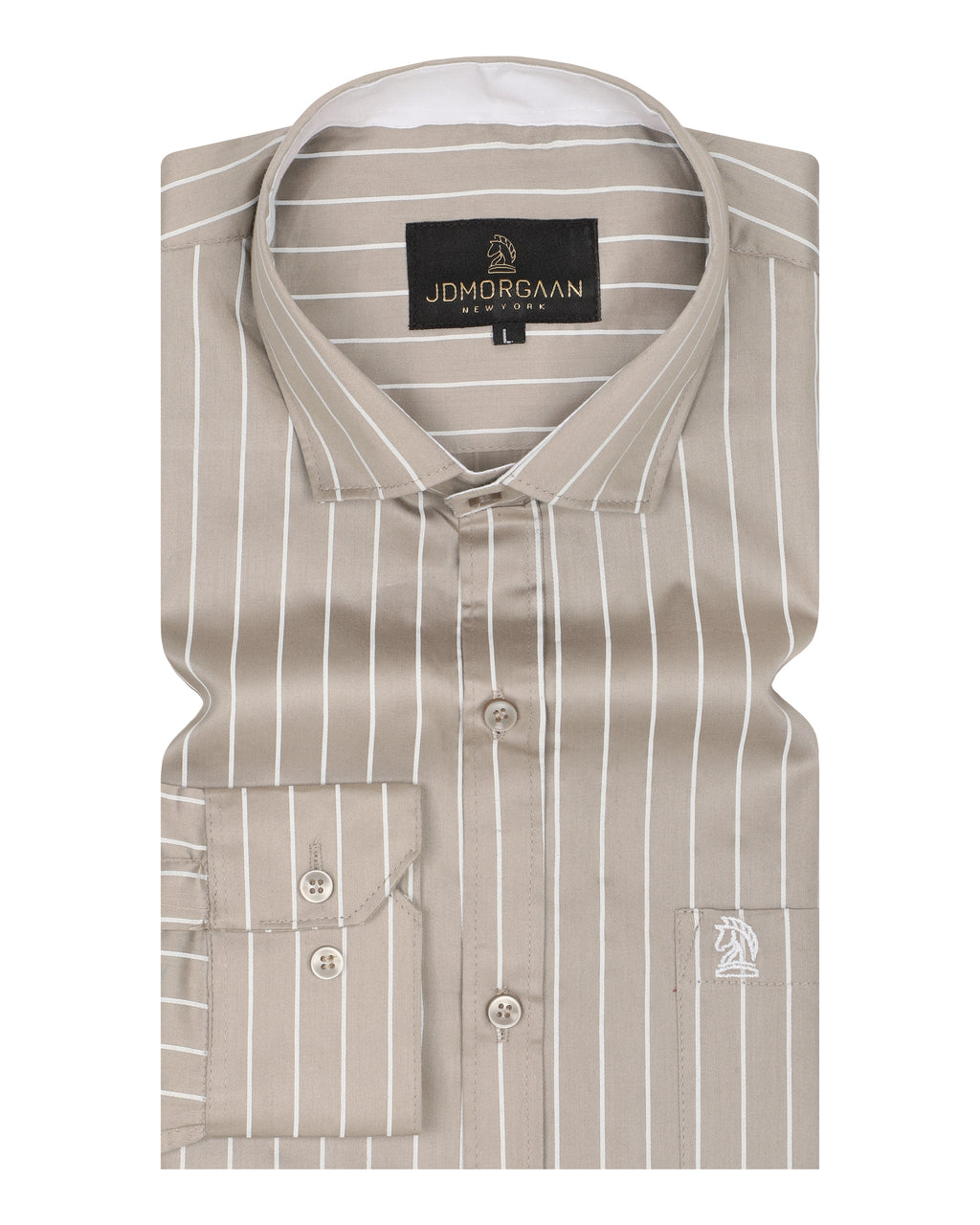 Beige Cream Twill Giza  Lining Premium Cotton Shirt