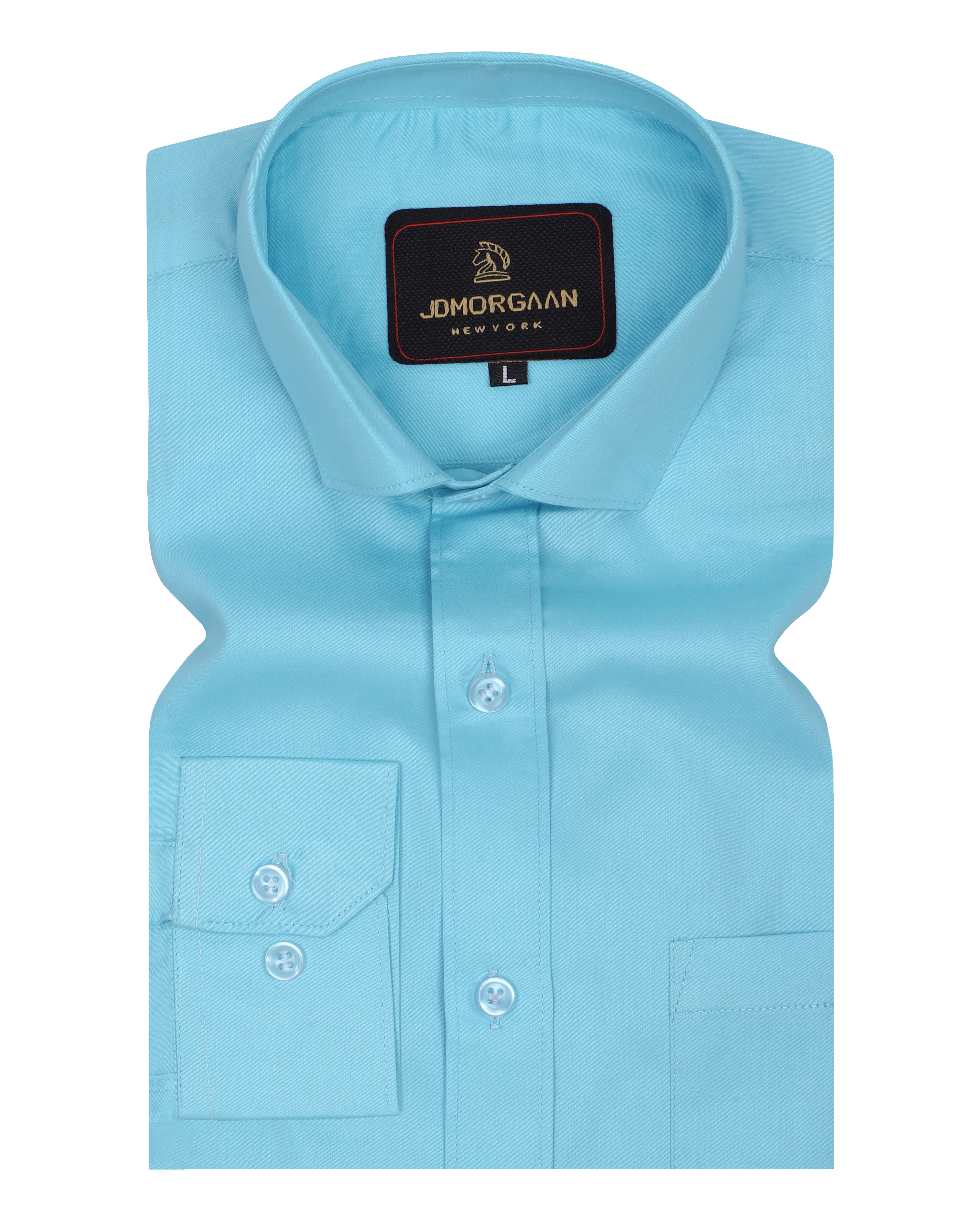 Sky Blue Plain Premium Cotton Shirt
