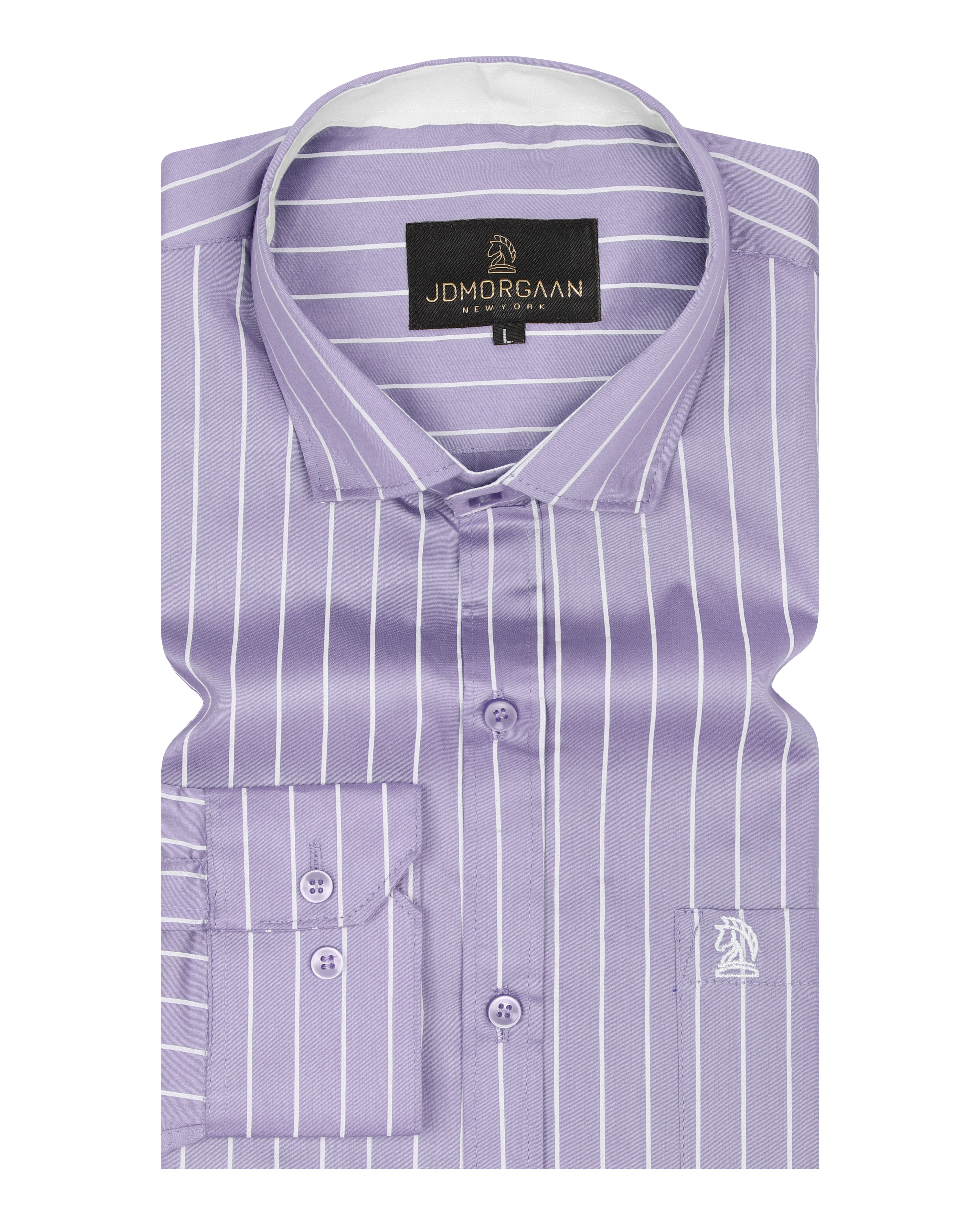Lavender Purple Twill Giza  Lining Premium Cotton Shirt