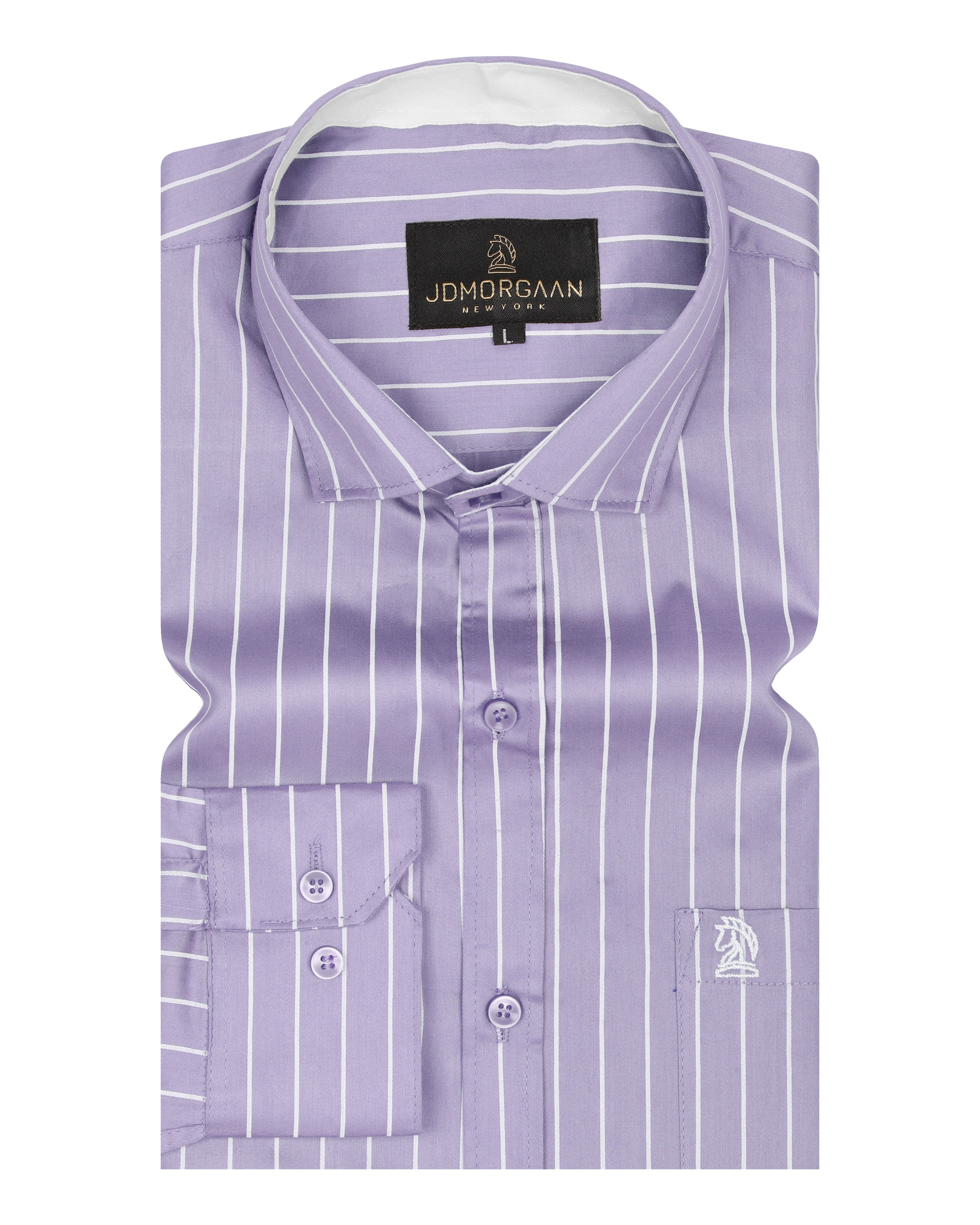 Lavender Purple Twill Giza  Lining Premium Cotton Shirt