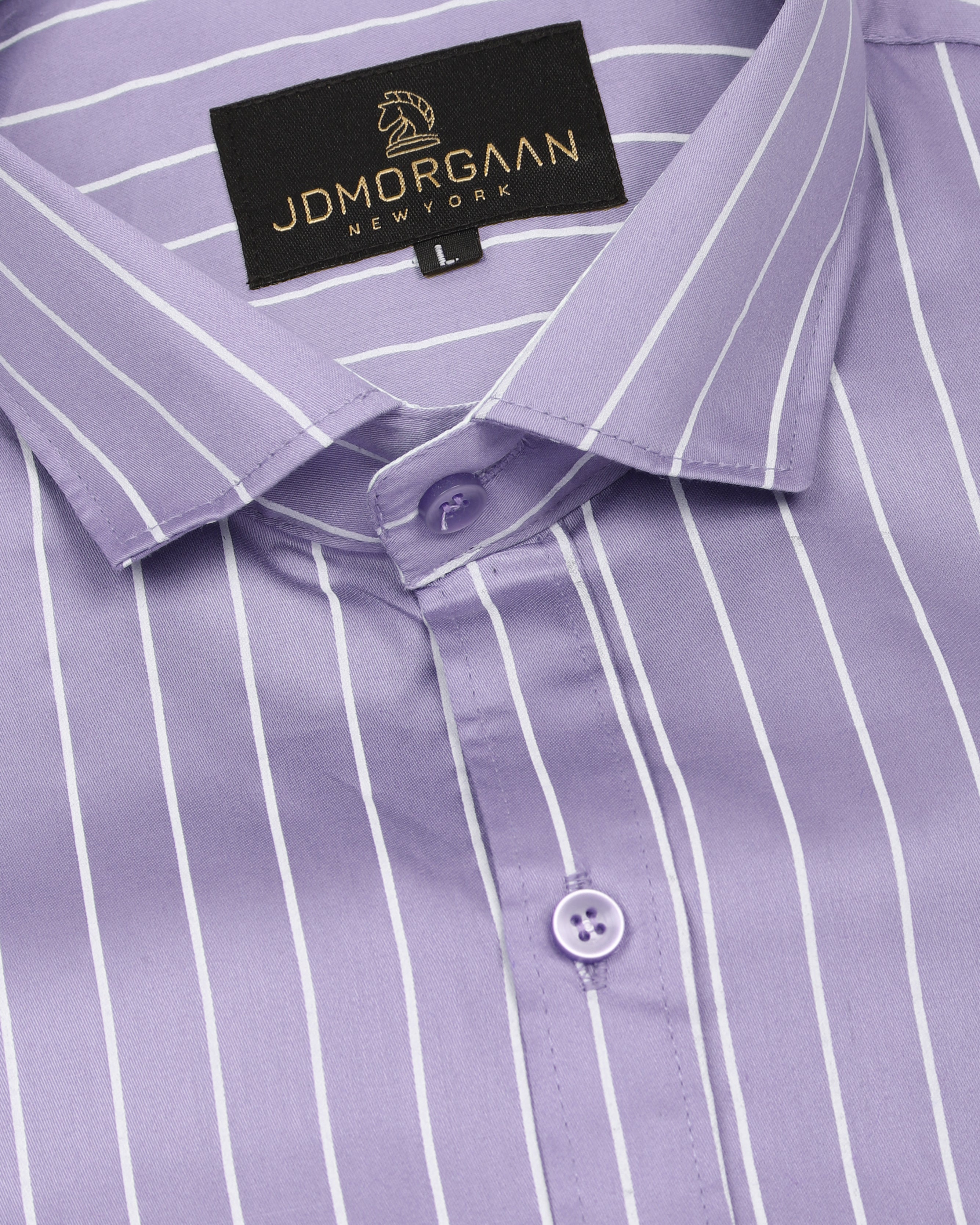 Lavender Purple Twill Giza  Lining Premium Cotton Shirt
