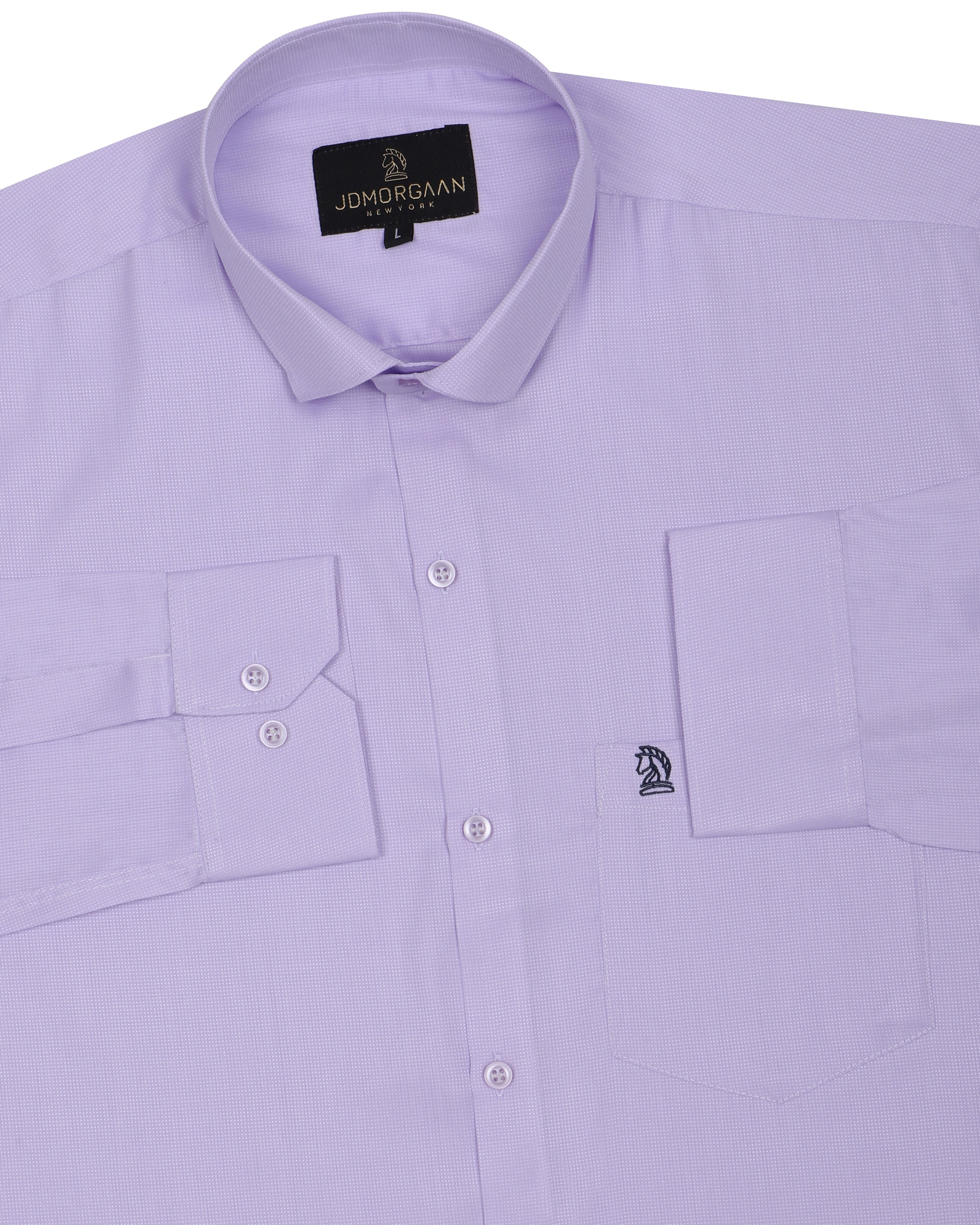 Solid Lavender plain Premium Cotton Shirt