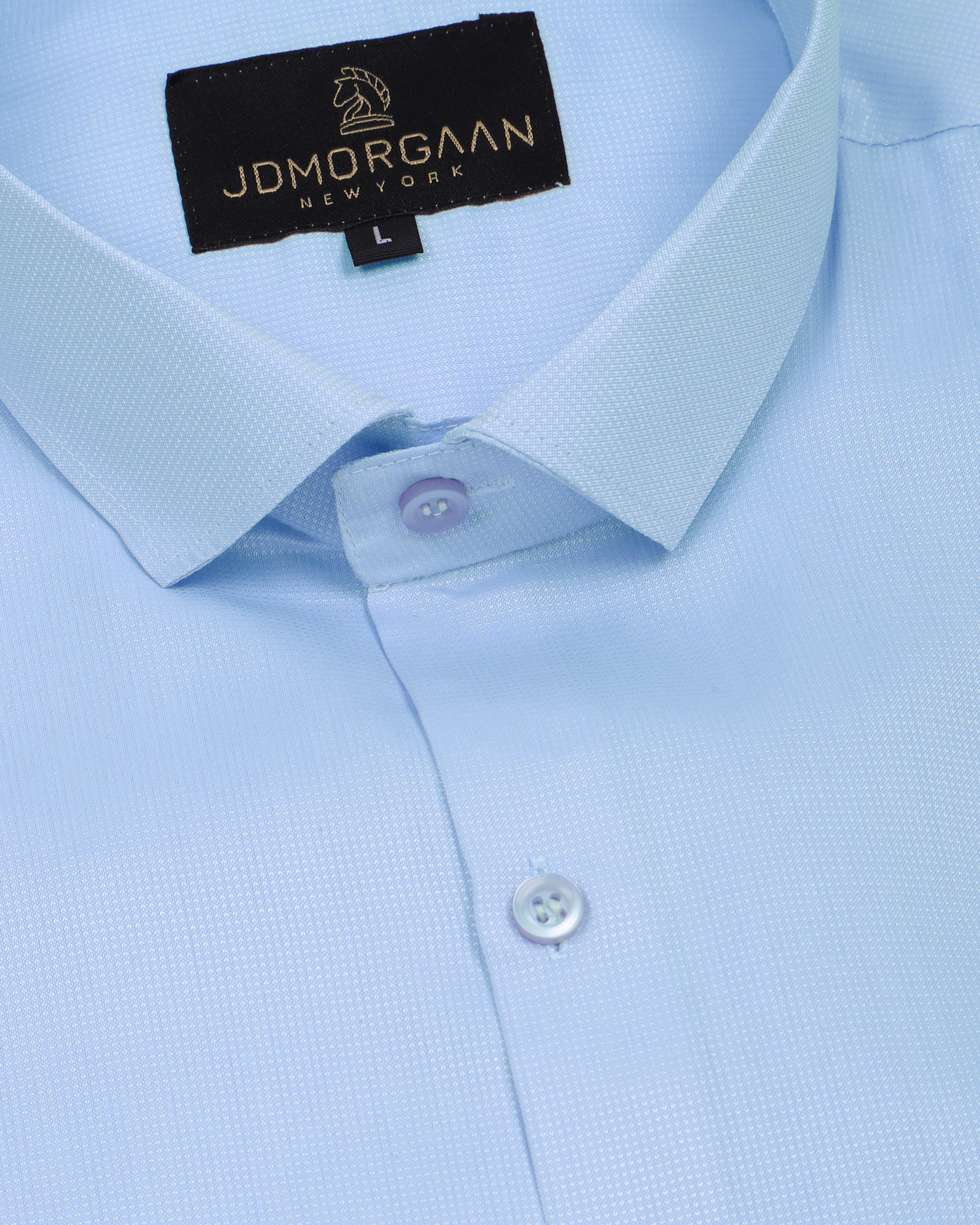 Baby Powder Blue plain Premium Cotton Shirt