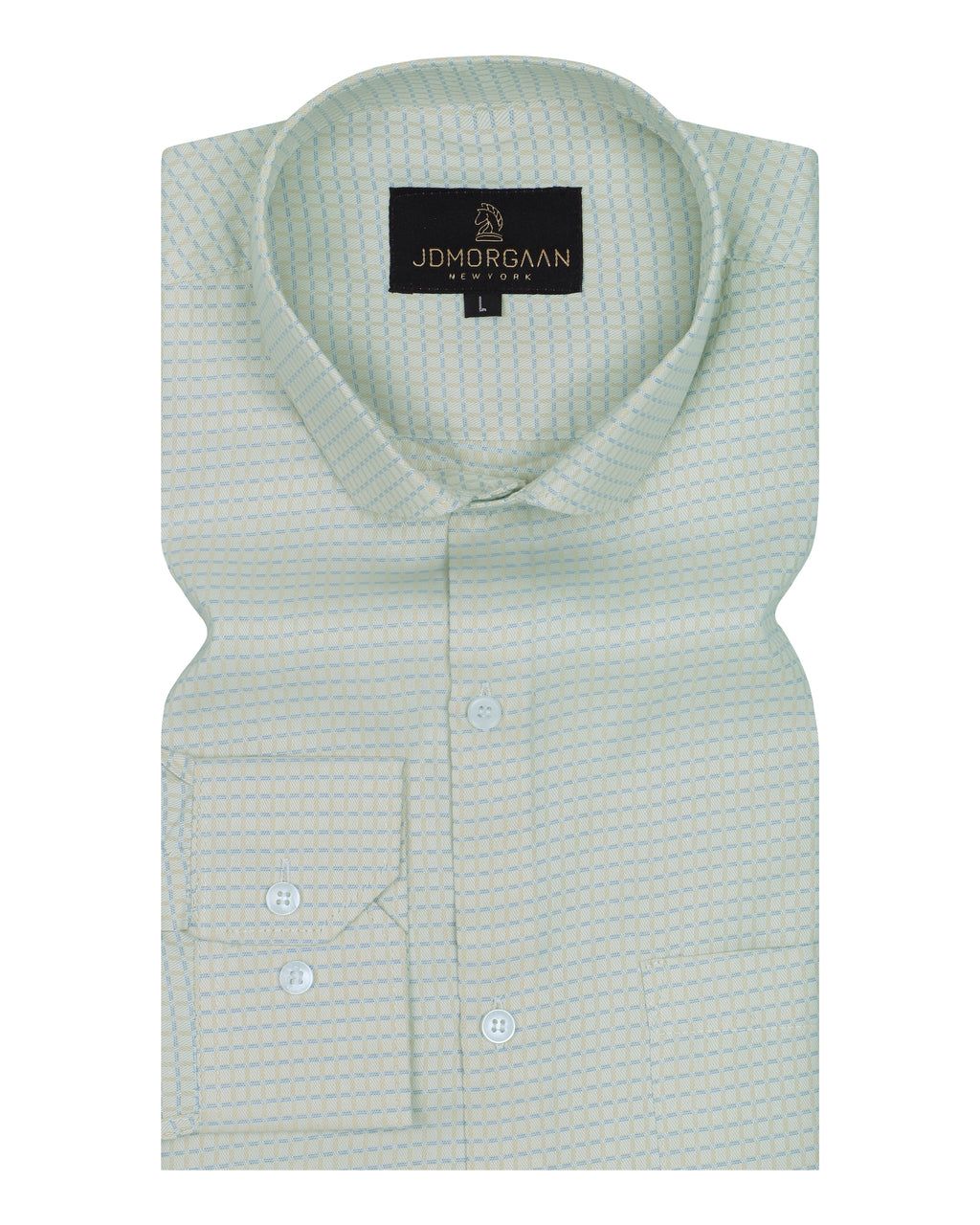 Moss Green Print Premium Cotton Shirt
