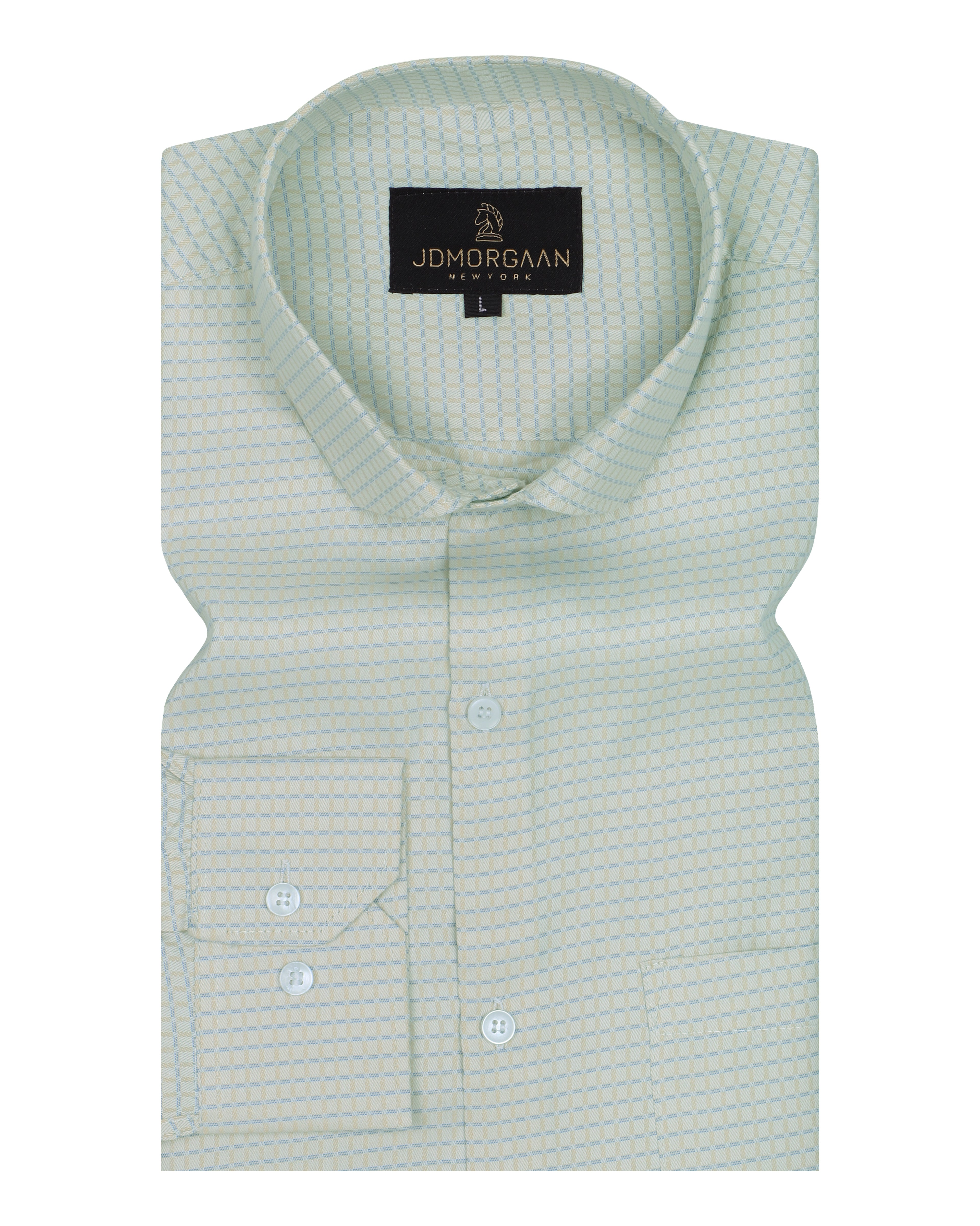 Moss Green Print Premium Cotton Shirt