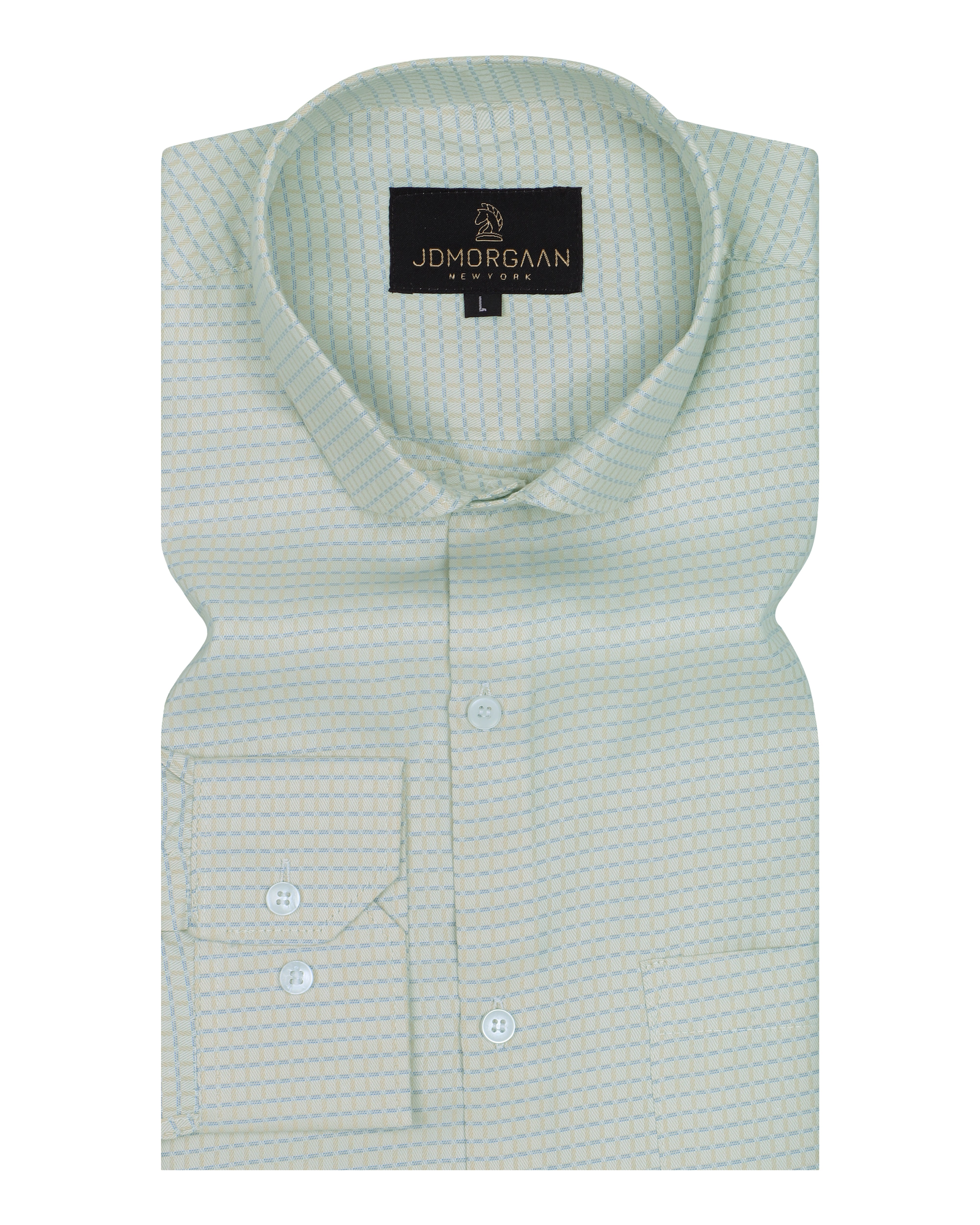 Moss Green Print Premium Cotton Shirt