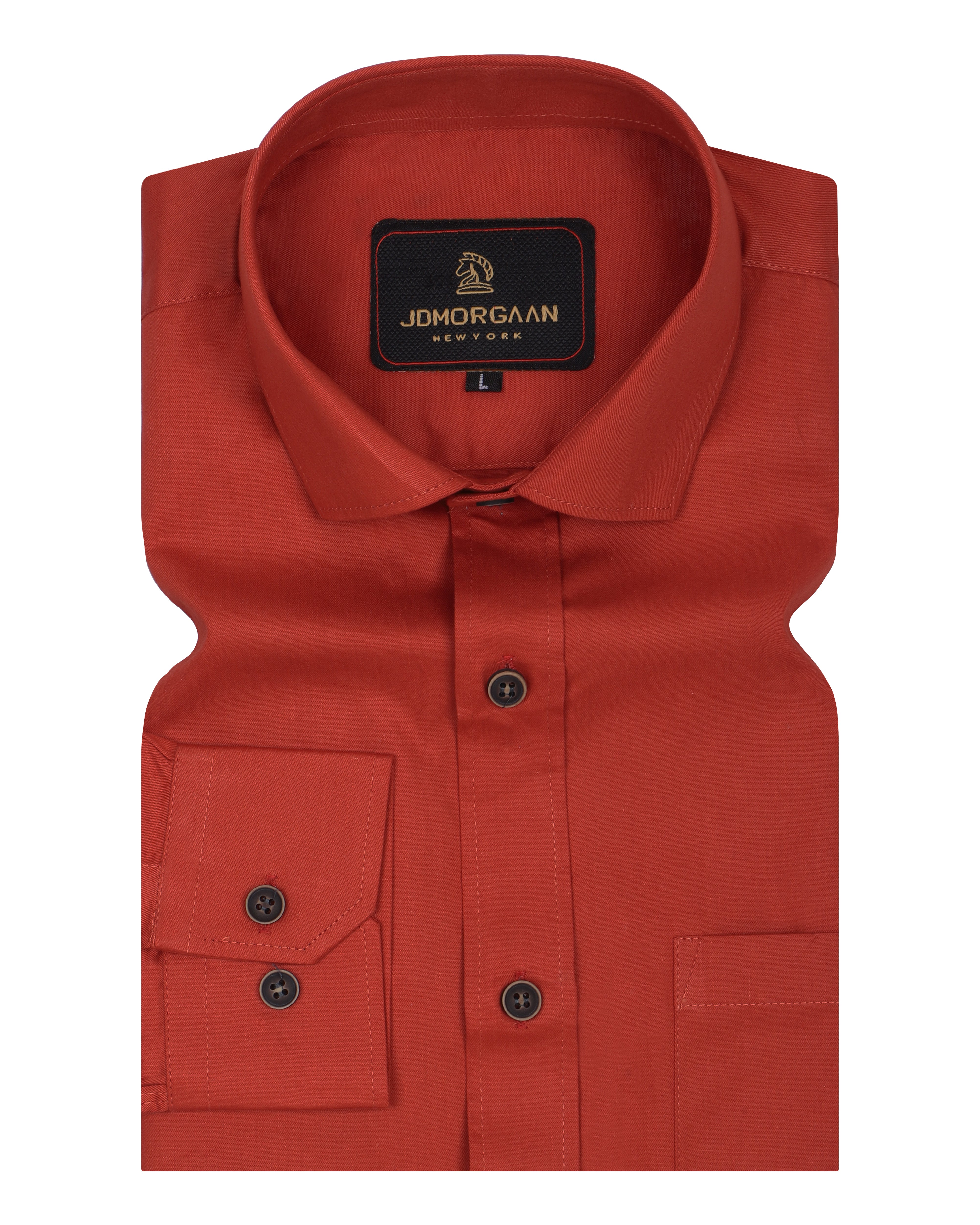 Scarlet Red Plain Premium Cotton Shirt