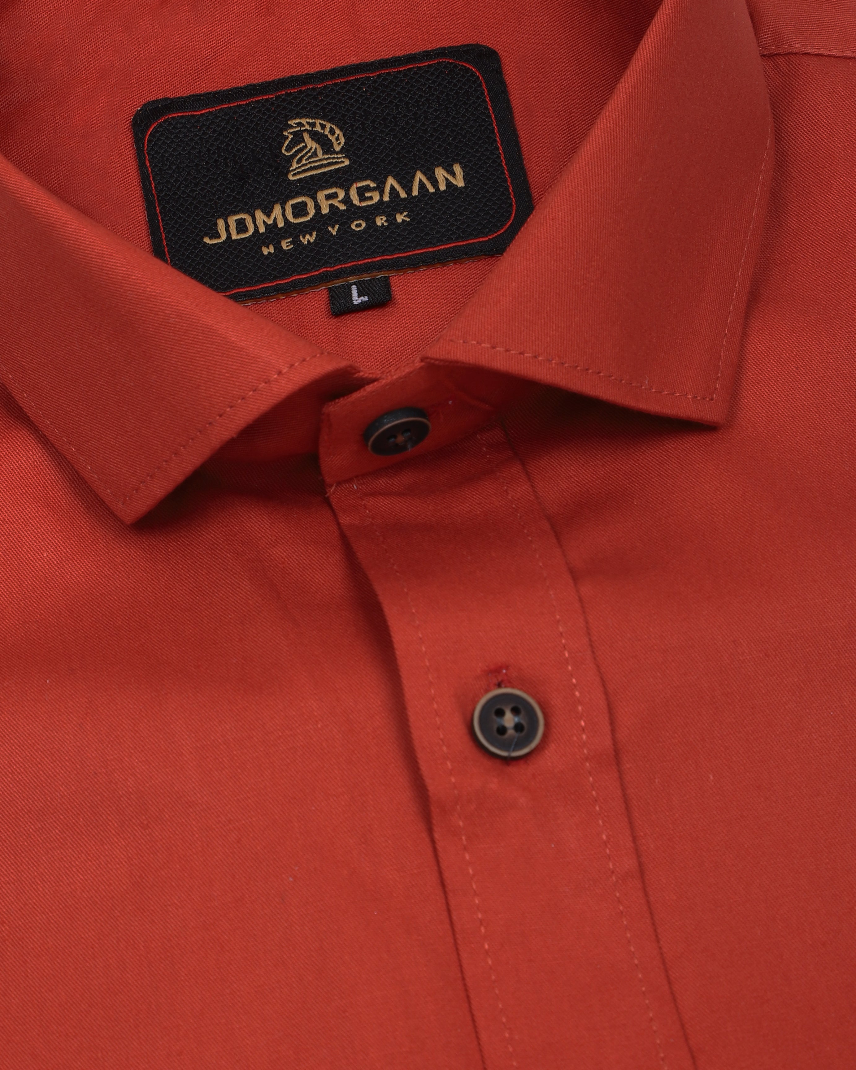 Scarlet Red Plain Premium Cotton Shirt