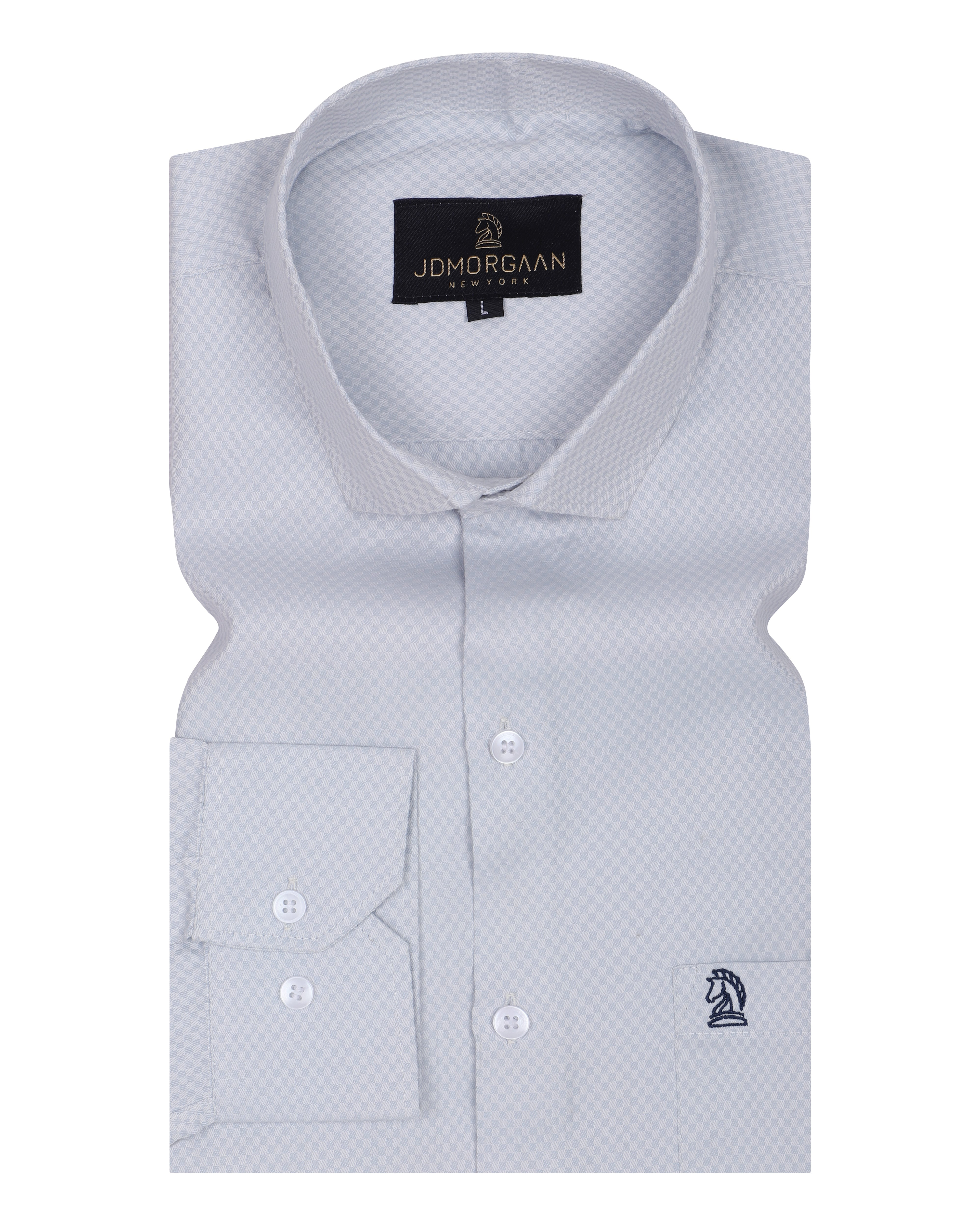 Greyish Dobby Textured Plain Premium Cotton Shirt