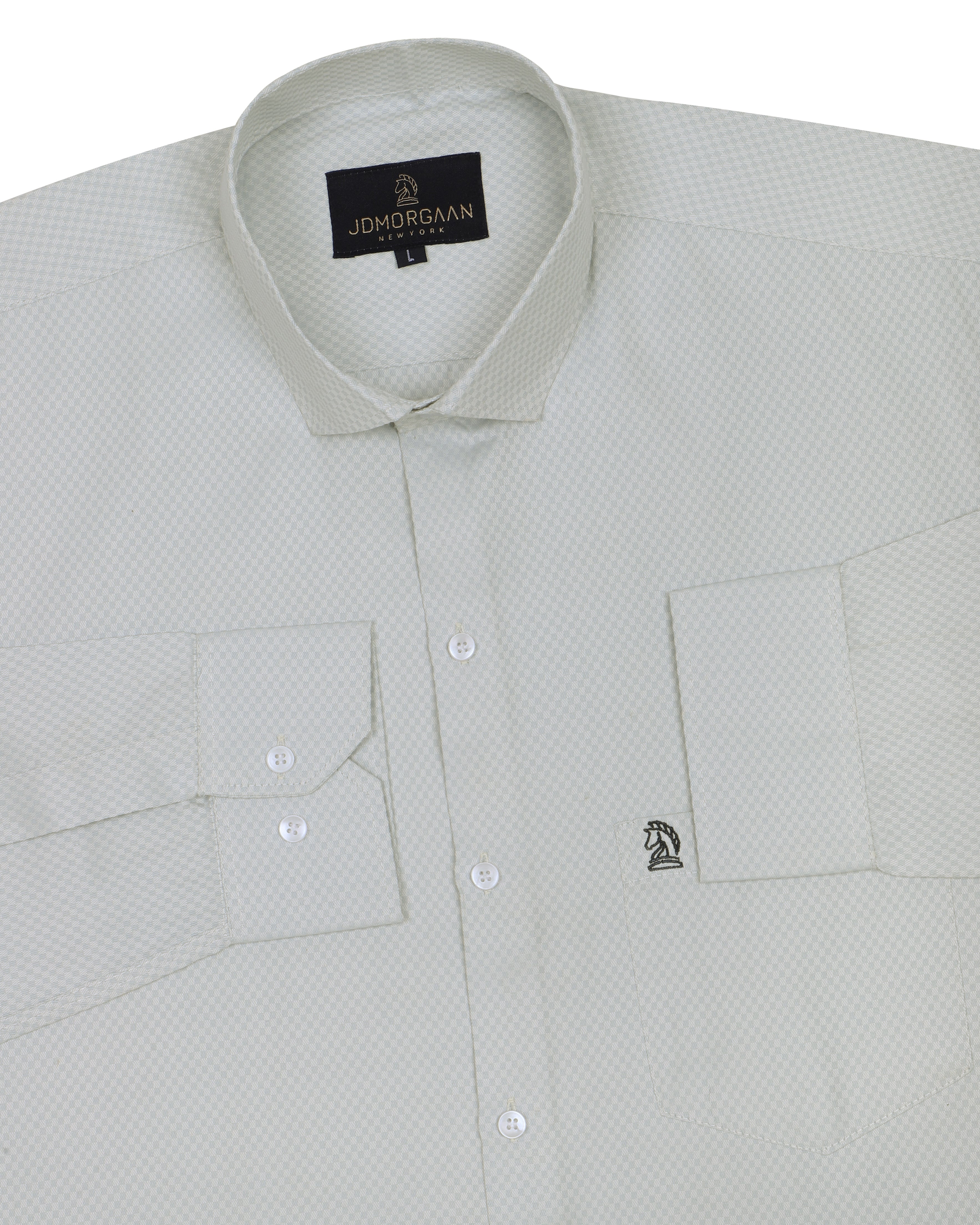 Greyish Print Premium Cotton Shirt
