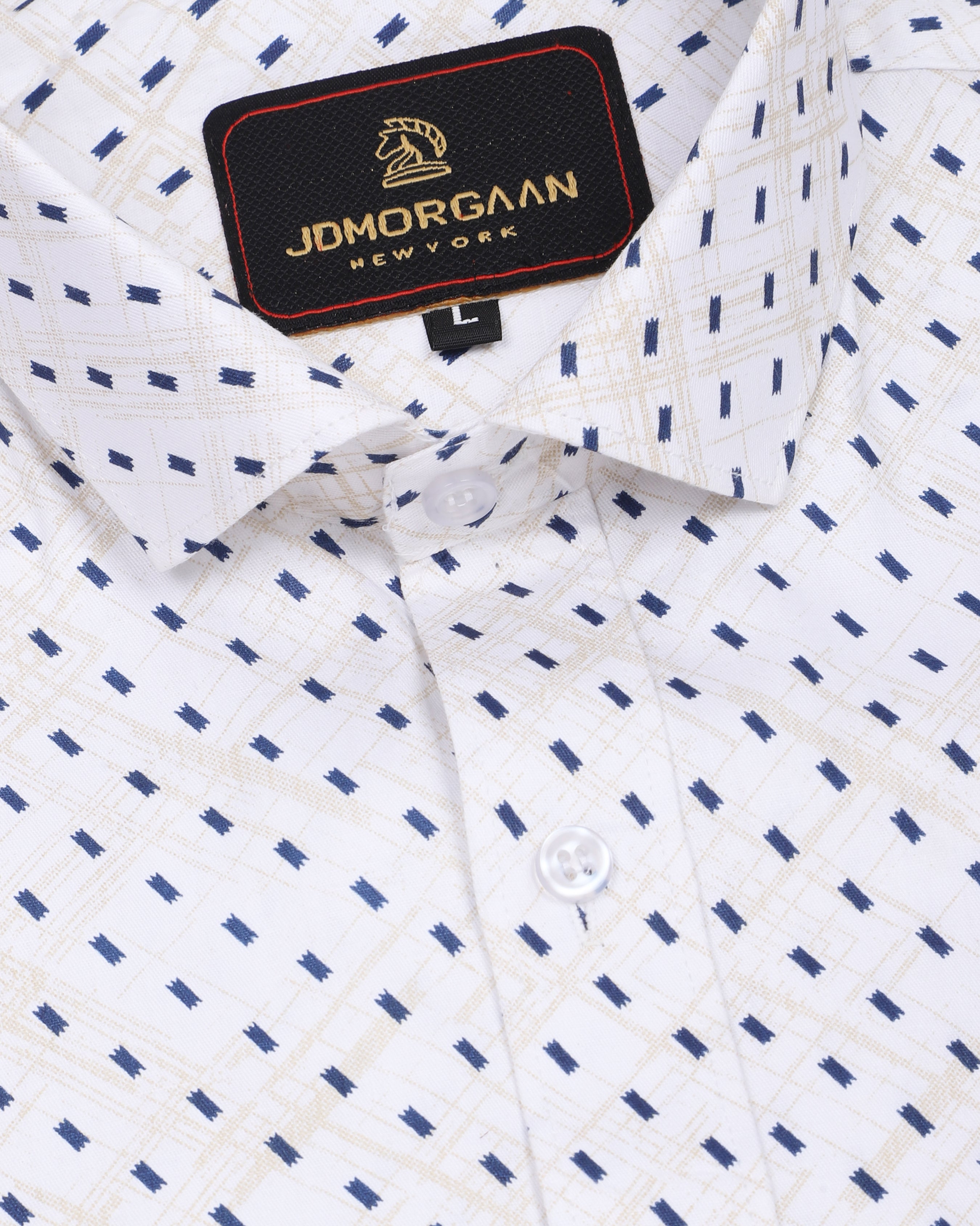 White Print Premium Cotton Shirt