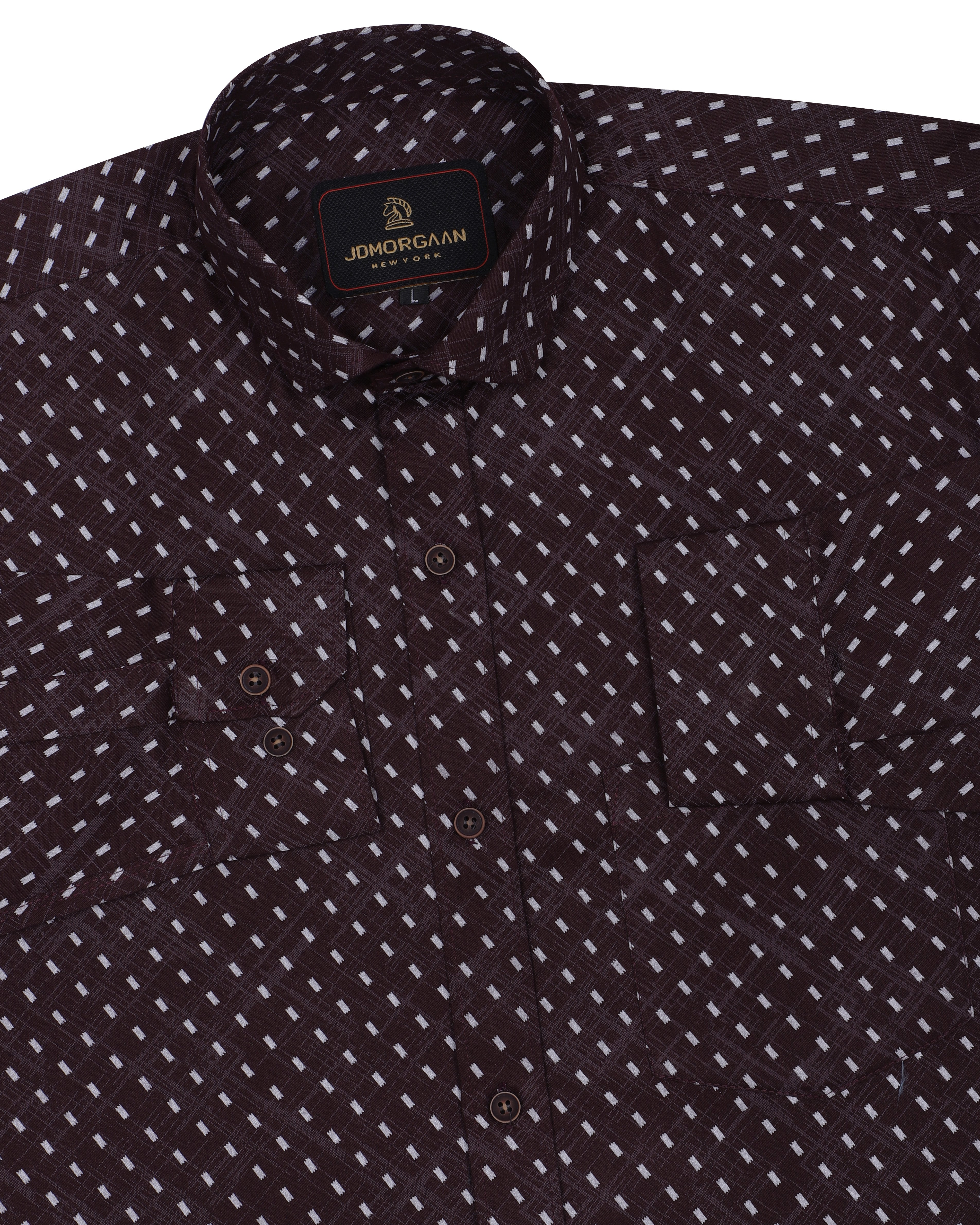 Chocolaty Print Premium Cotton Shirt