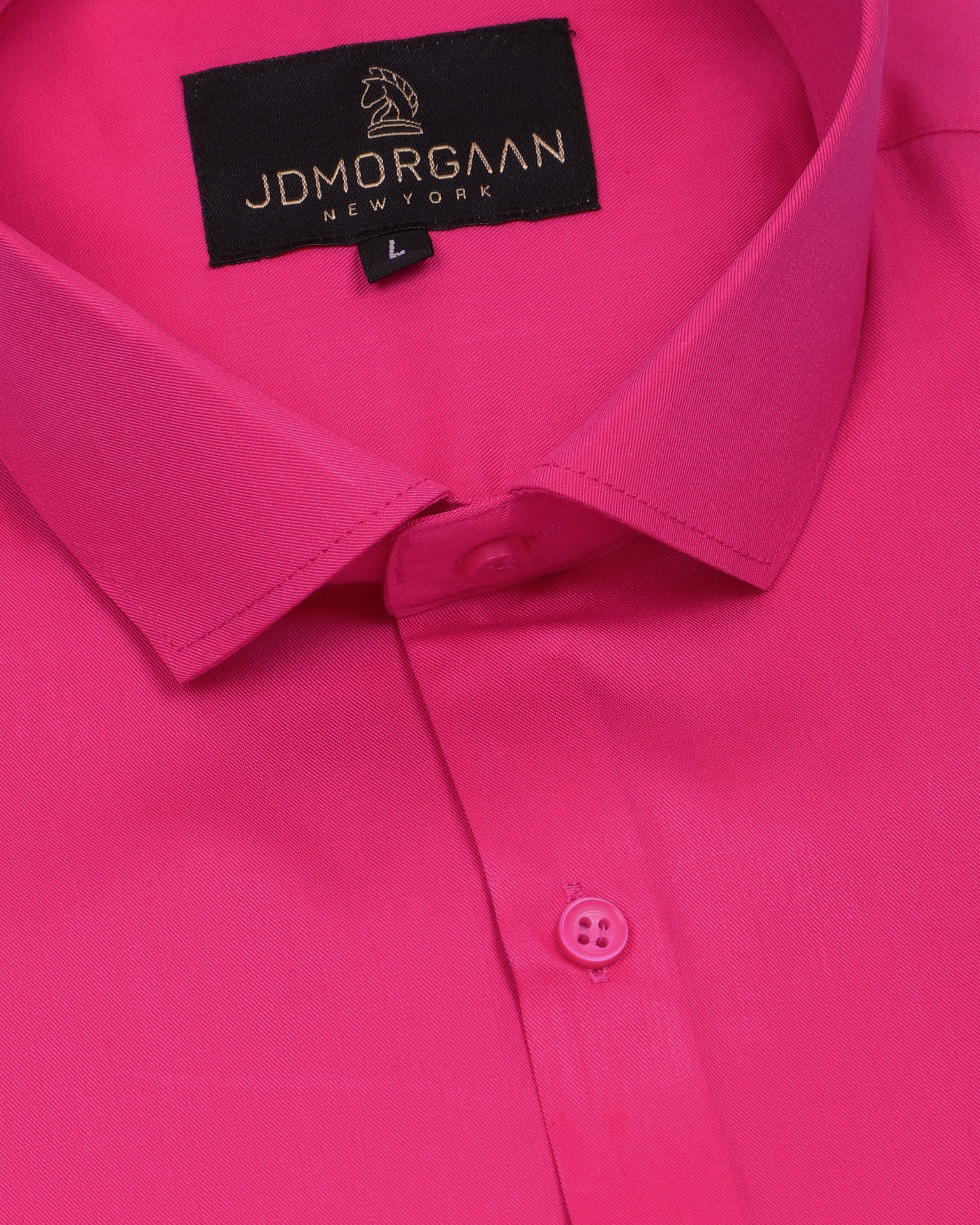 Solid Pink Color Plain Premium Cotton Shirt