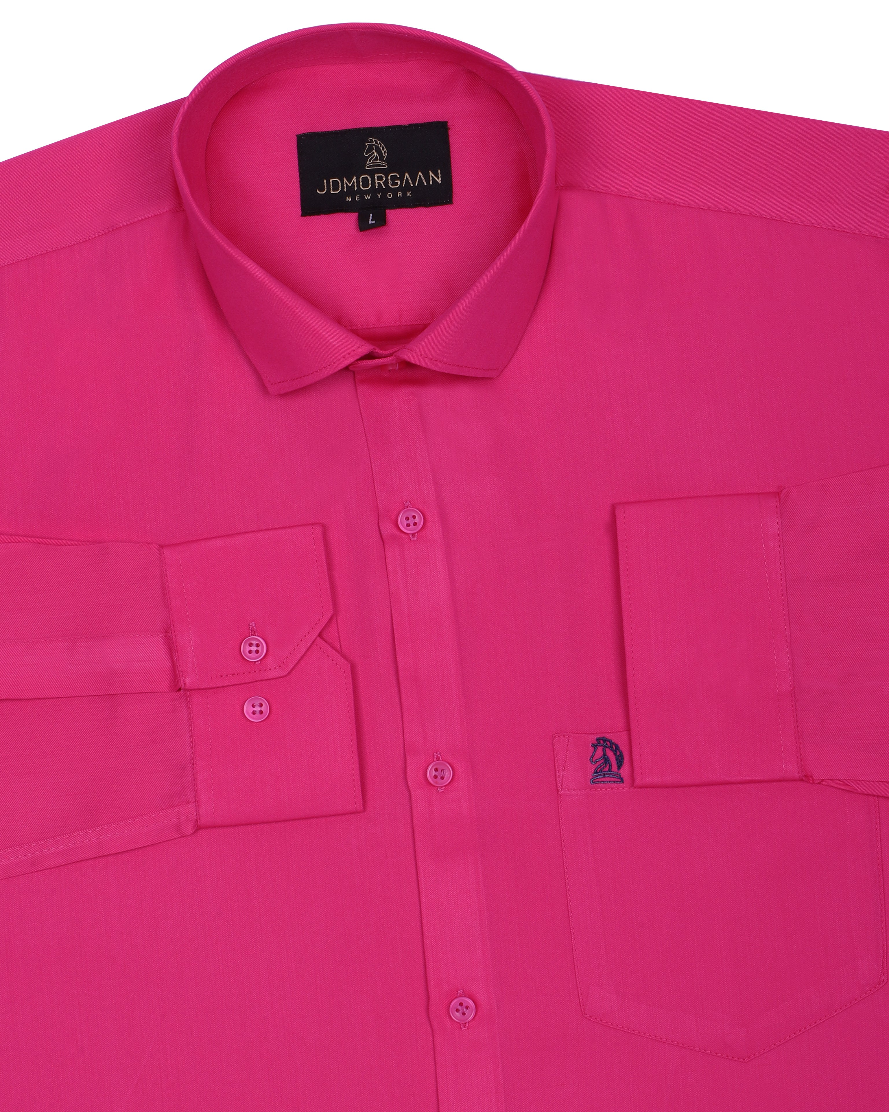 Solid Pink Color Plain Premium Cotton Shirt