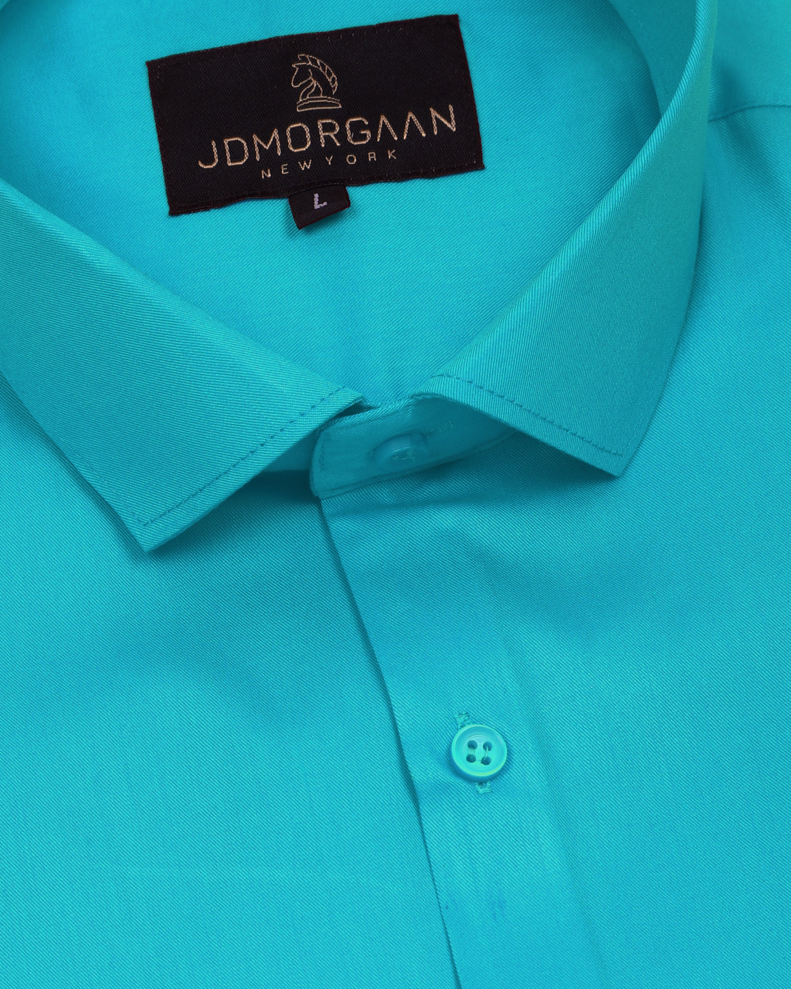 Green color Plain Premium Cotton Shirt