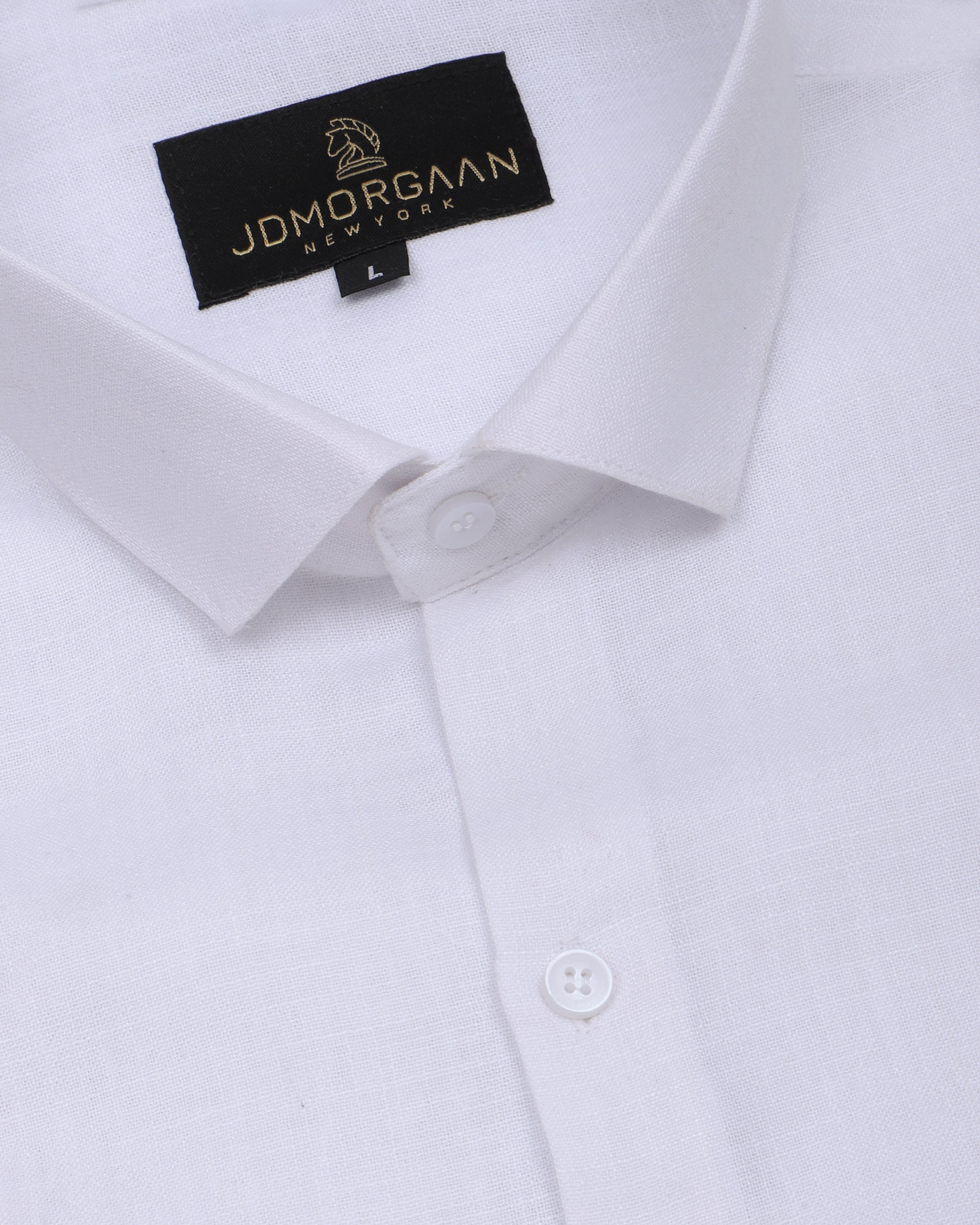 White Color plain Pure Cotton Shirt