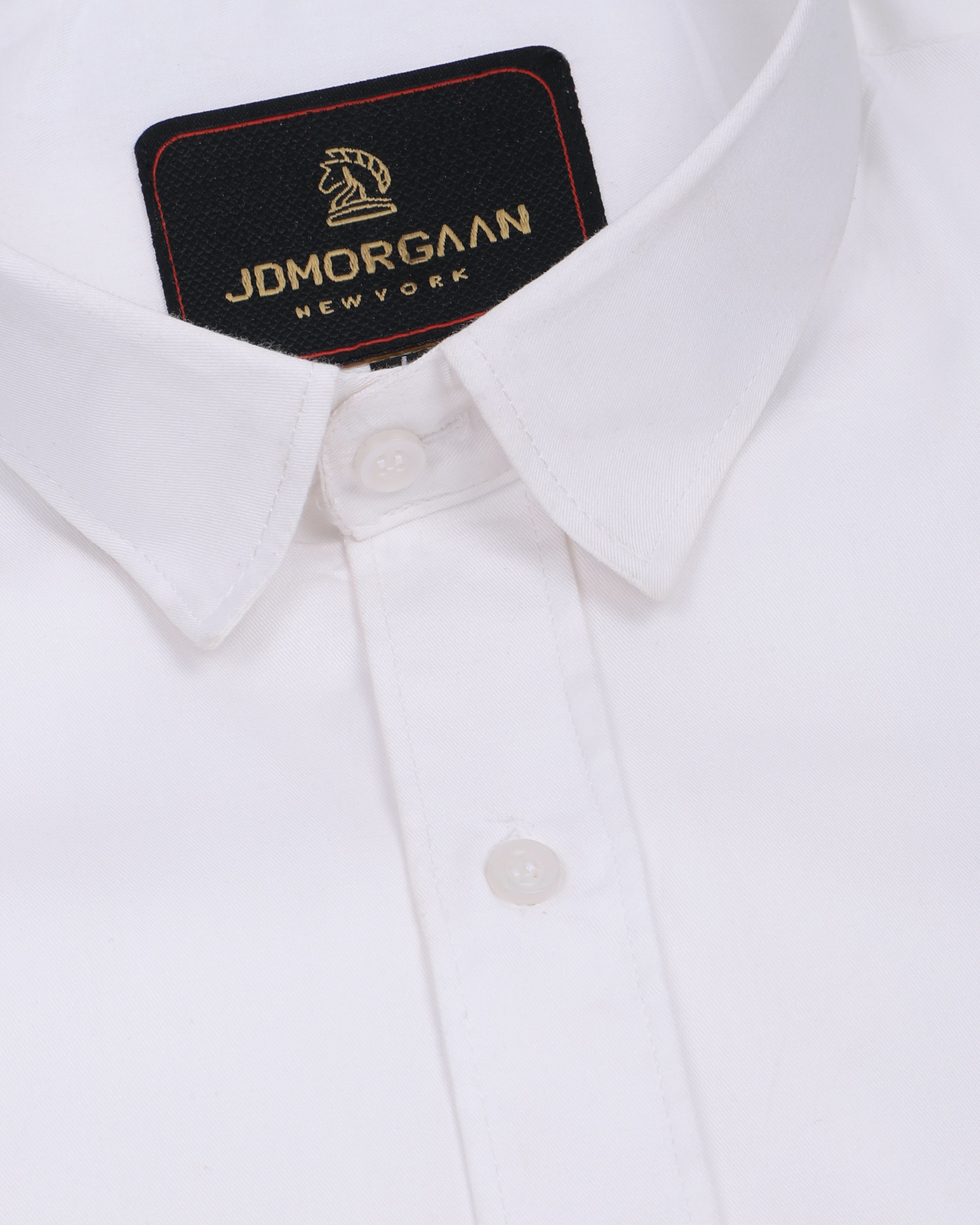 Soft White color Plain Premium Cotton Shirt