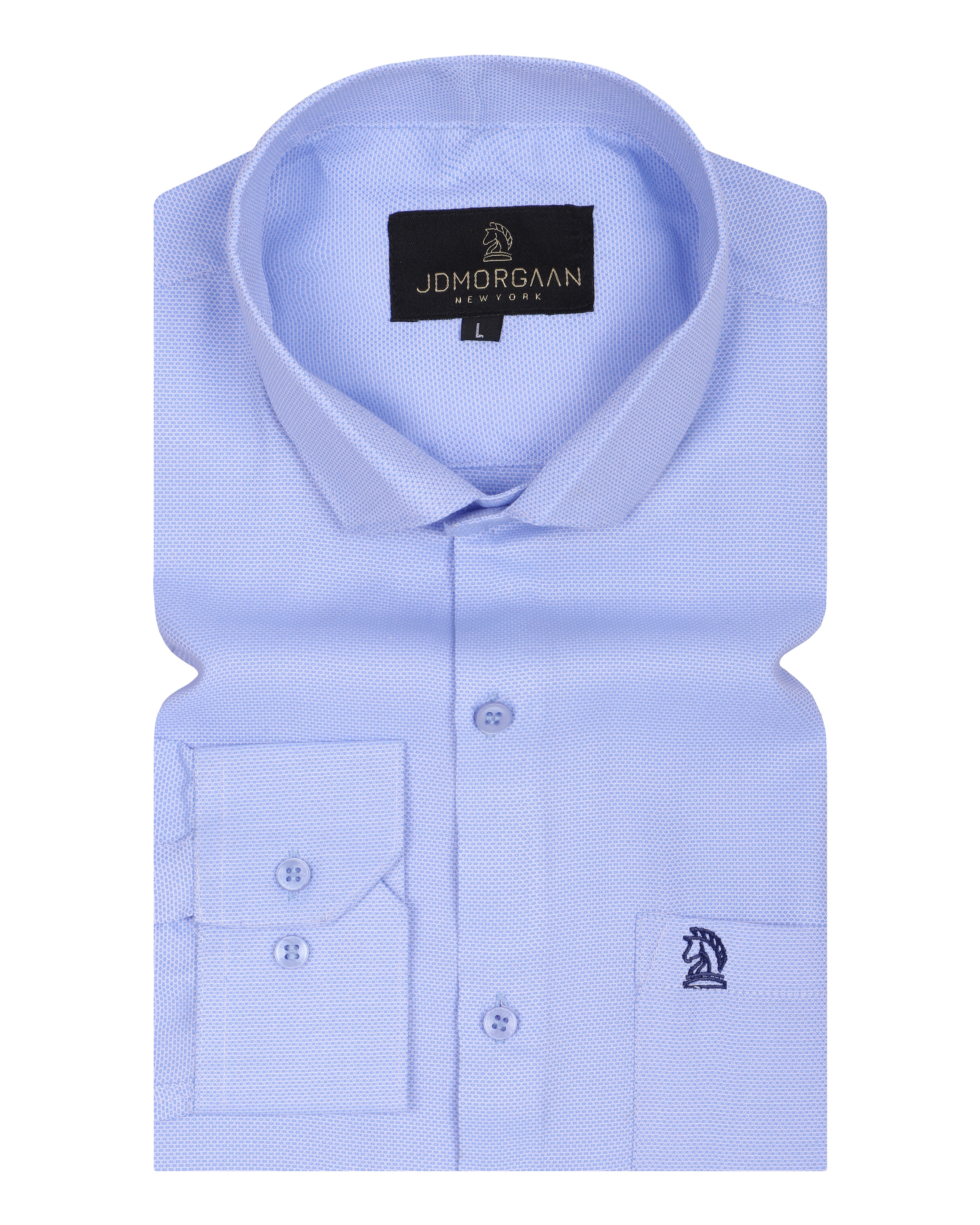 Light Blue Color Dobi plain Pure Cotton Shirt