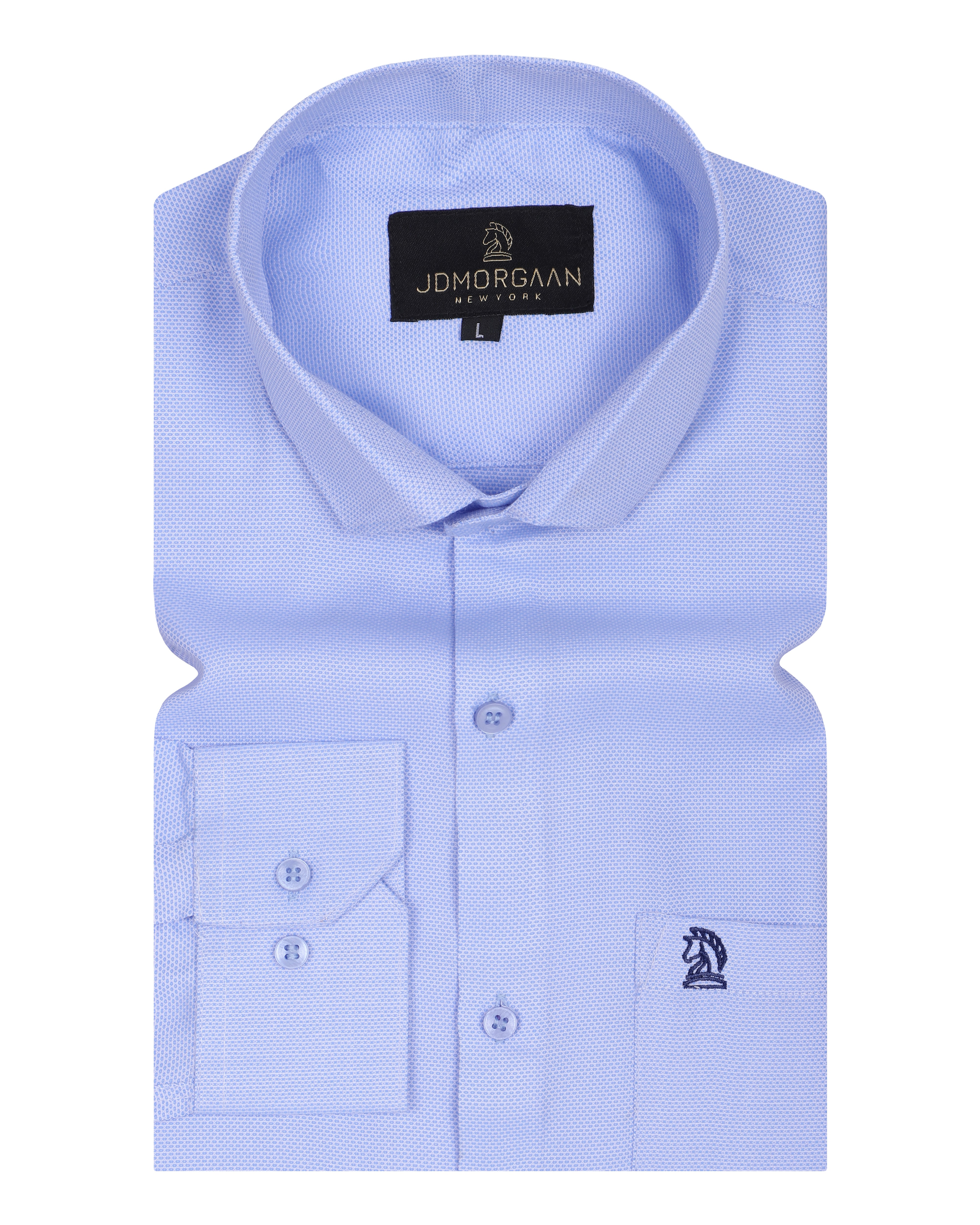 Light Blue Color Dobi plain Pure Cotton Shirt