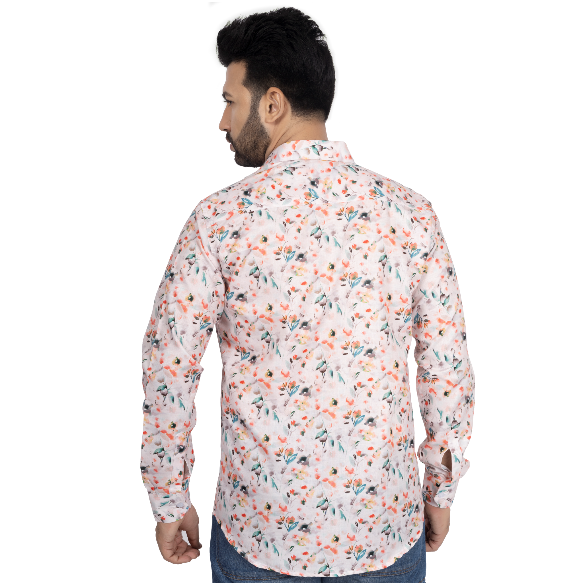 Orange Red And Floral Print