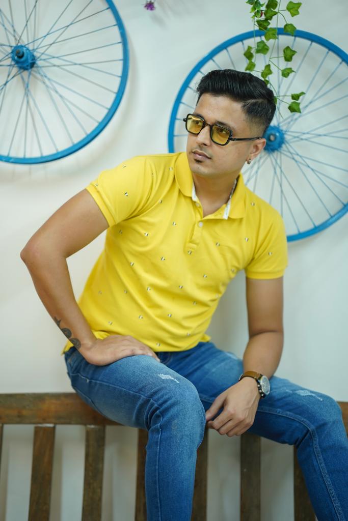 Blue Stretchable Washed Tapered jeans-007