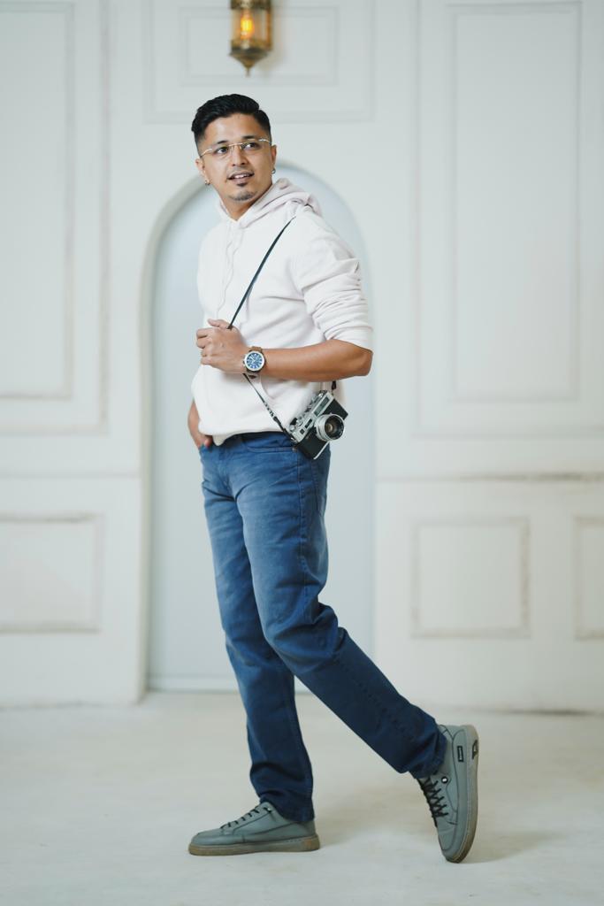 Blue Navy Stretchable Washed Tapered jeans-0011