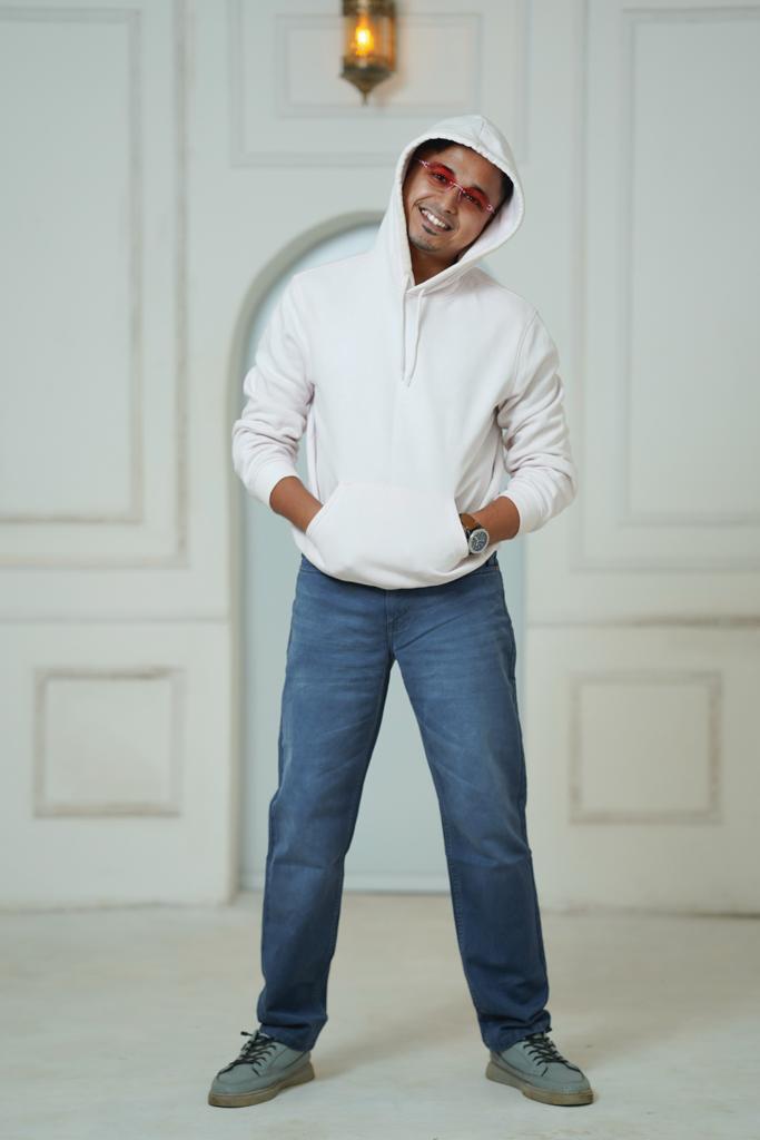 Blue Navy Stretchable Washed Tapered jeans-0011