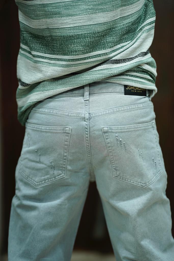 Stretchable Washed Tapered jeans-0010