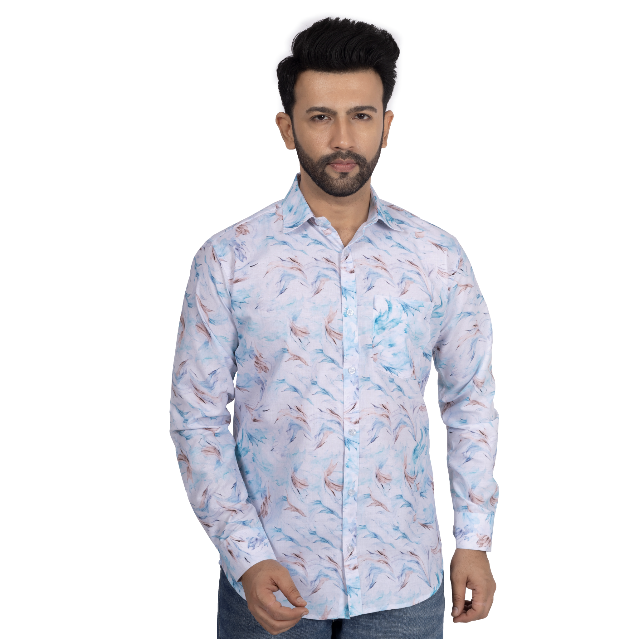 Light Blue Floral Print