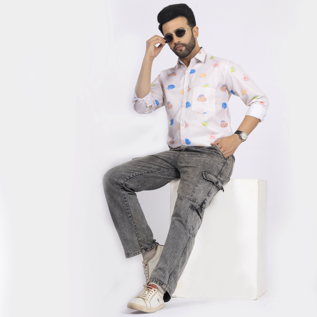 Multicolor Leaf Print