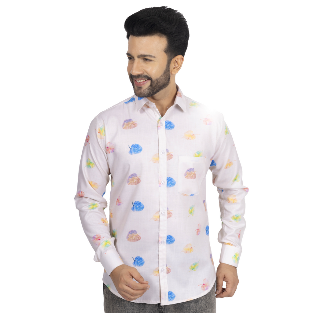 Multicolor Leaf Print