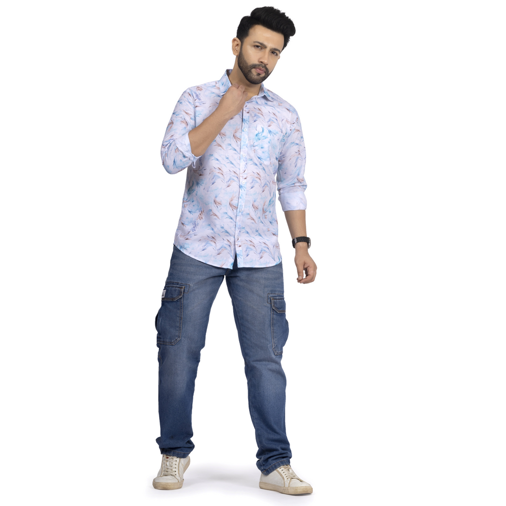 Light Blue Floral Print